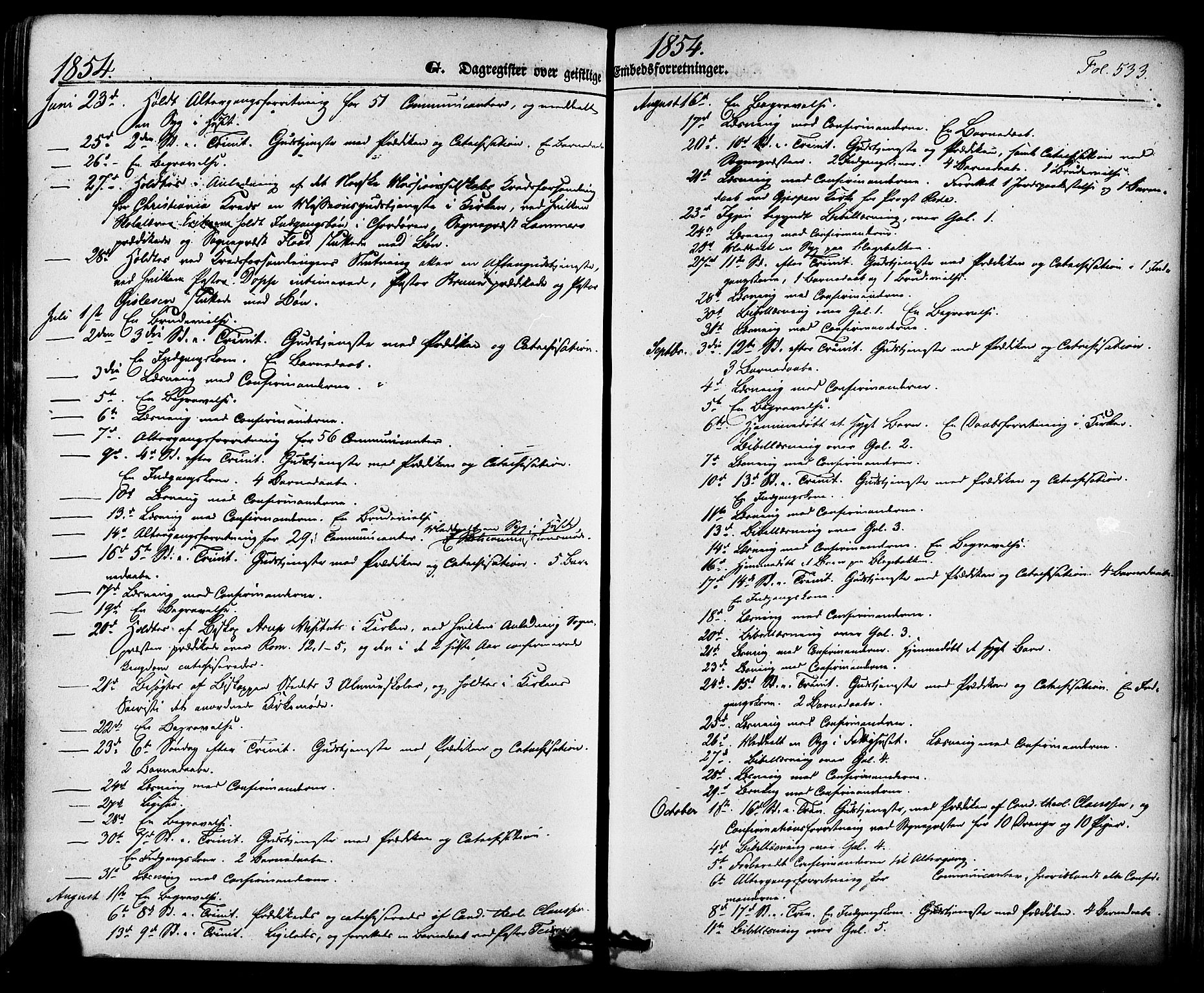 Skien kirkebøker, AV/SAKO-A-302/F/Fa/L0006a: Parish register (official) no. 6A, 1843-1856, p. 533