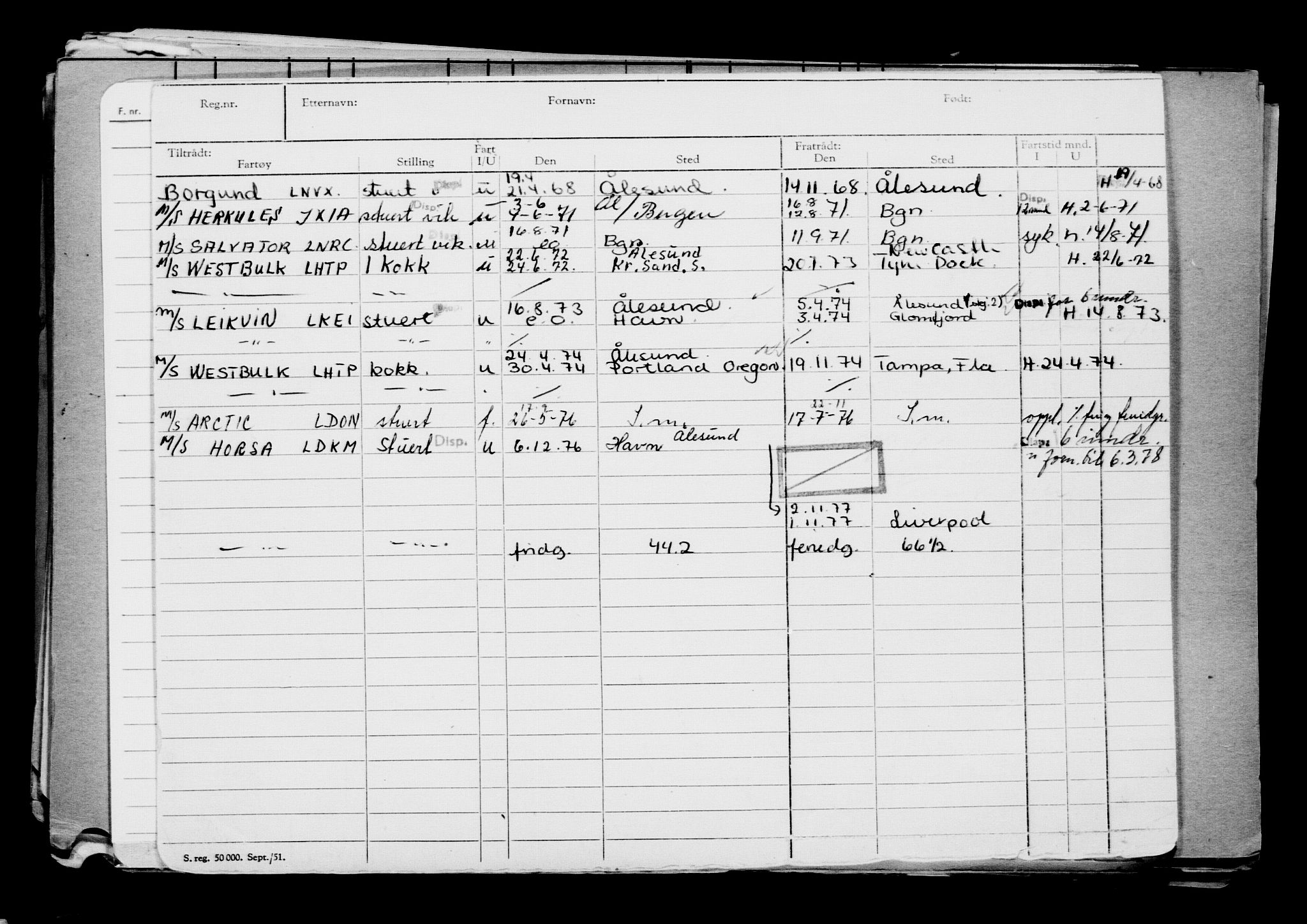 Direktoratet for sjømenn, AV/RA-S-3545/G/Gb/L0180: Hovedkort, 1920, p. 507