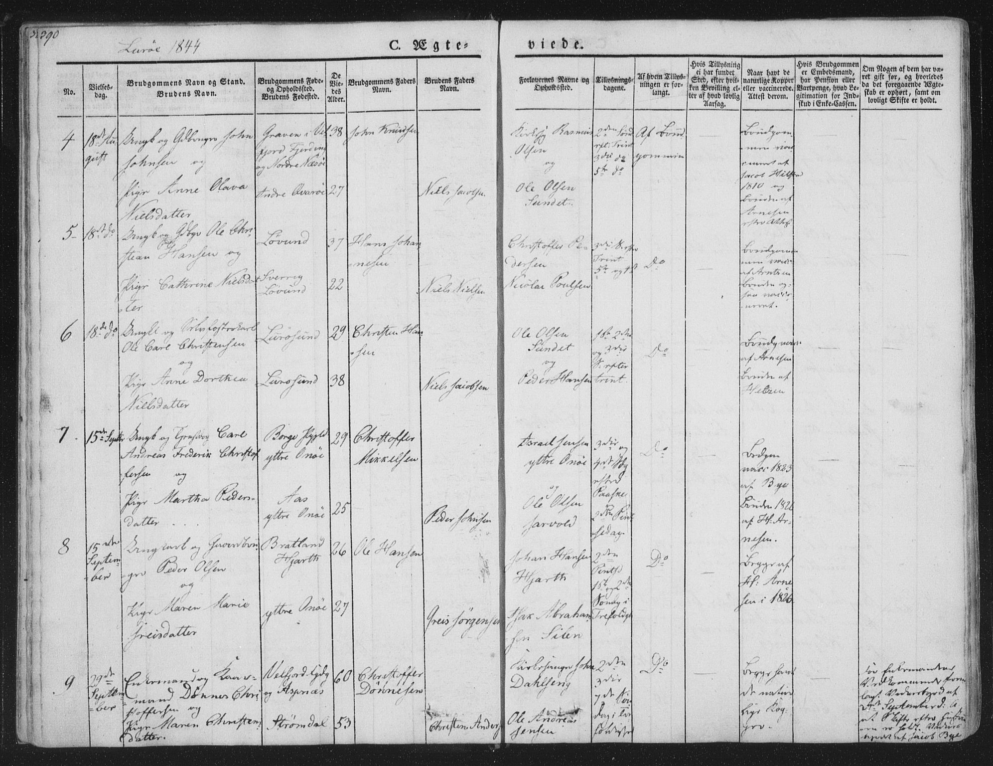 Ministerialprotokoller, klokkerbøker og fødselsregistre - Nordland, AV/SAT-A-1459/839/L0566: Parish register (official) no. 839A03, 1825-1862, p. 390