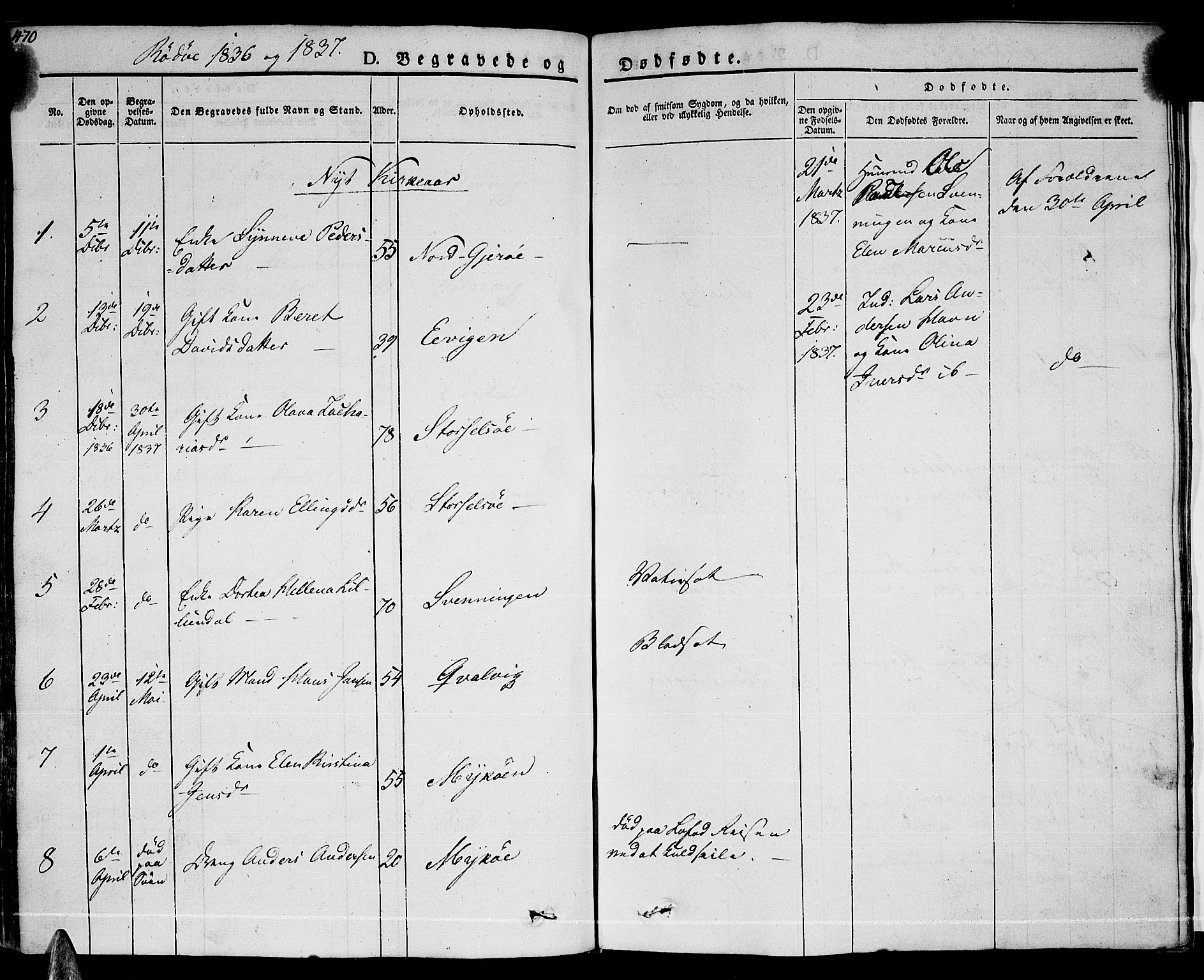 Ministerialprotokoller, klokkerbøker og fødselsregistre - Nordland, SAT/A-1459/841/L0600: Parish register (official) no. 841A07 /1, 1825-1844, p. 470