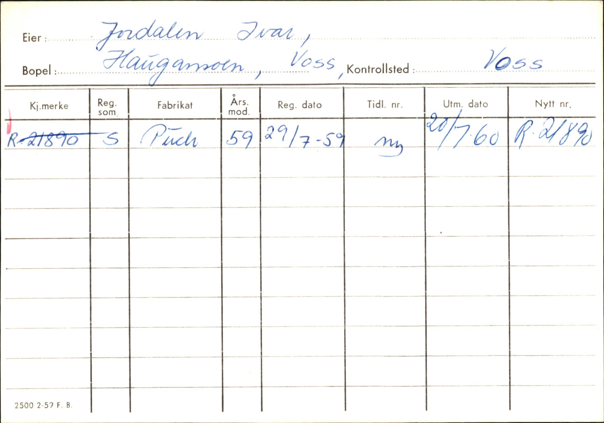 Statens vegvesen, Hordaland vegkontor, AV/SAB-A-5201/2/Ha/L0028: R-eierkort J-K, 1920-1971, p. 18