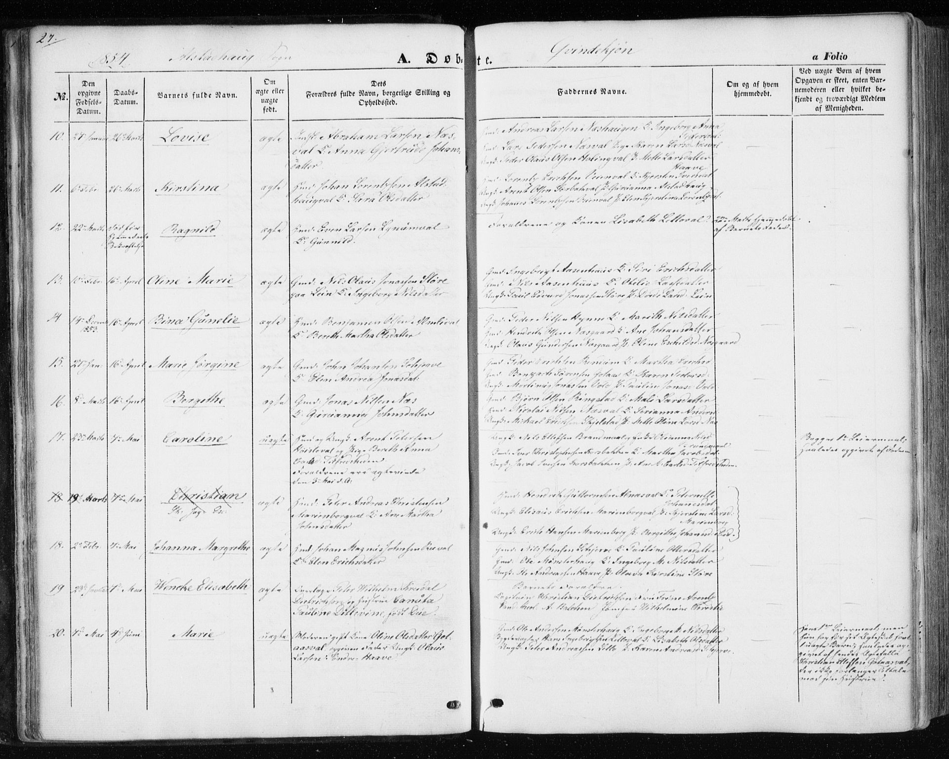Ministerialprotokoller, klokkerbøker og fødselsregistre - Nord-Trøndelag, SAT/A-1458/717/L0154: Parish register (official) no. 717A07 /1, 1850-1862, p. 27