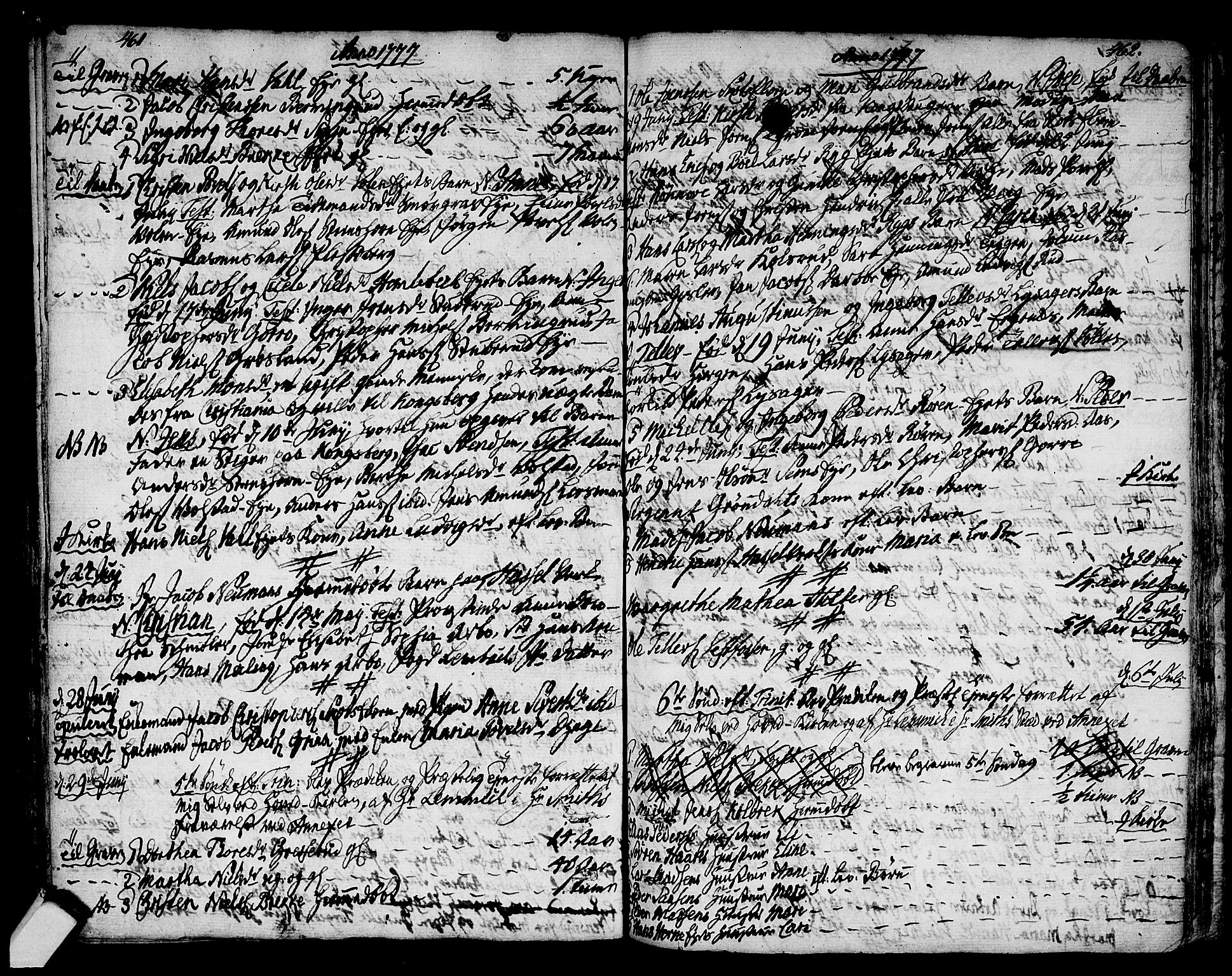 Eiker kirkebøker, SAKO/A-4/F/Fa/L0008: Parish register (official) no. I 8, 1764-1788, p. 461-462