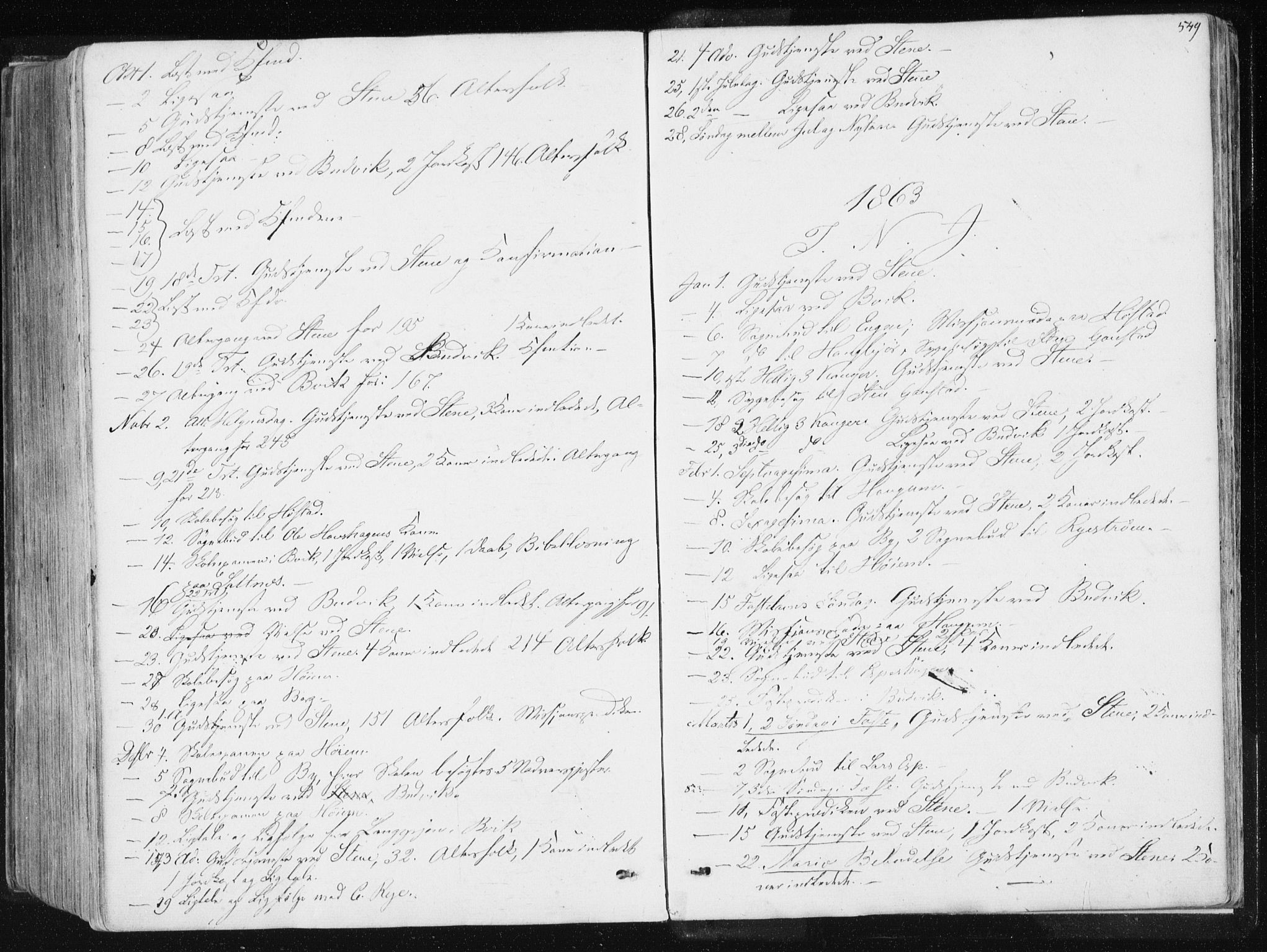 Ministerialprotokoller, klokkerbøker og fødselsregistre - Sør-Trøndelag, SAT/A-1456/612/L0377: Parish register (official) no. 612A09, 1859-1877, p. 549