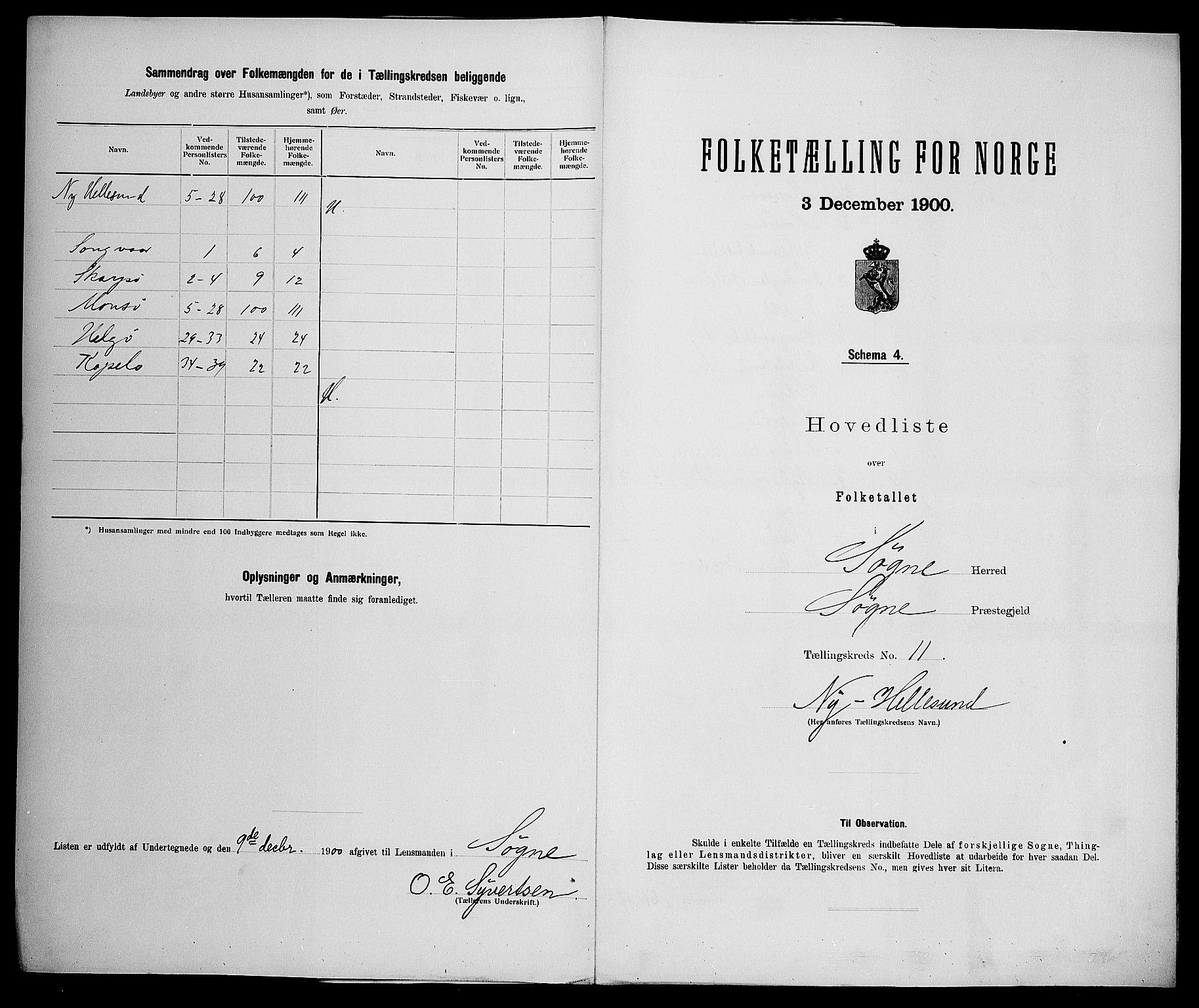 SAK, 1900 census for Søgne, 1900, p. 48