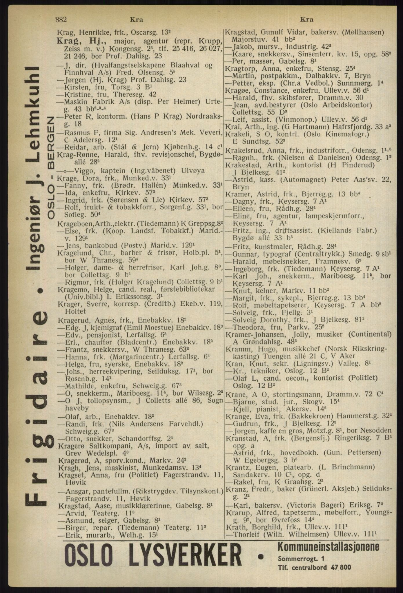 Kristiania/Oslo adressebok, PUBL/-, 1937, p. 882
