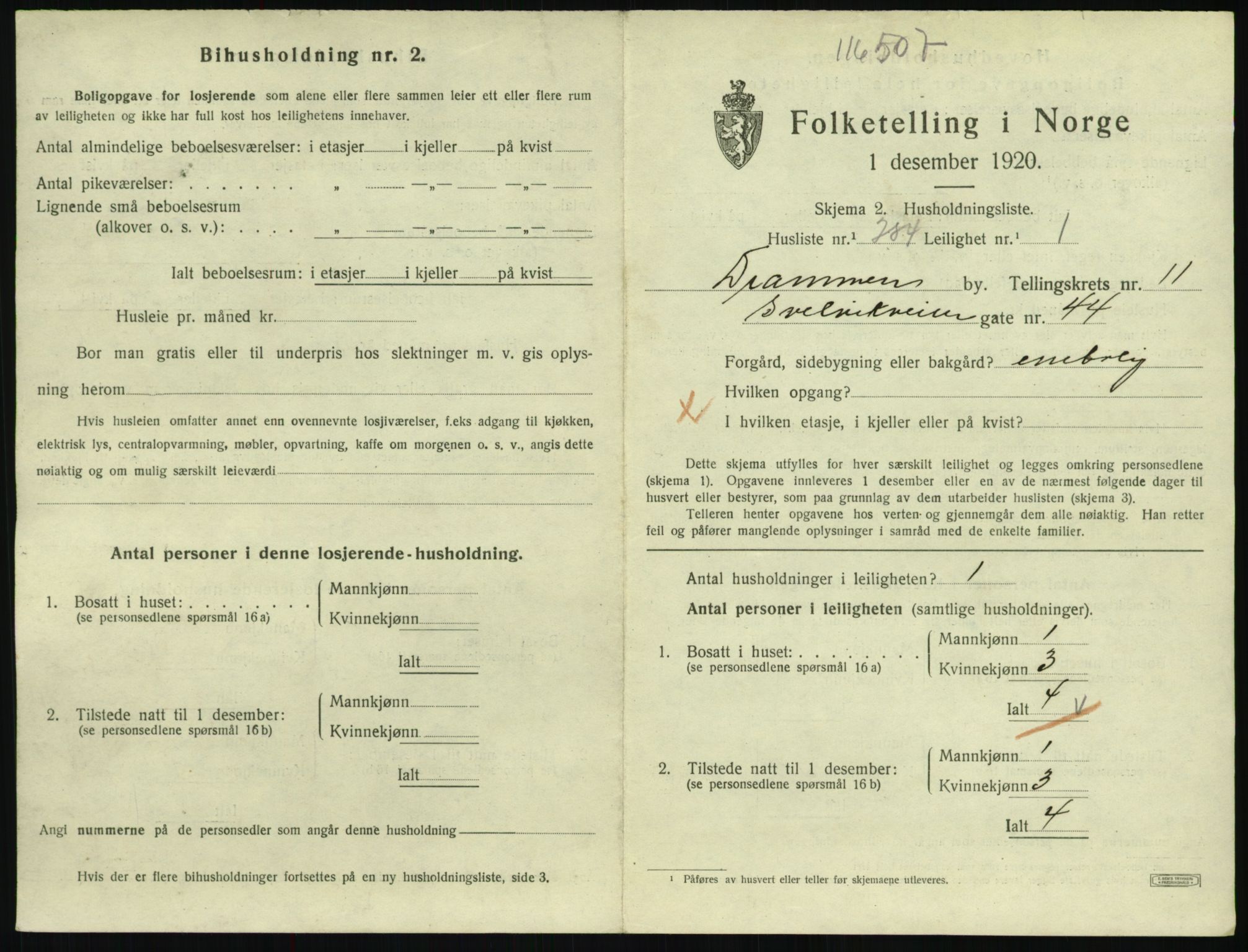 SAKO, 1920 census for Drammen, 1920, p. 18339