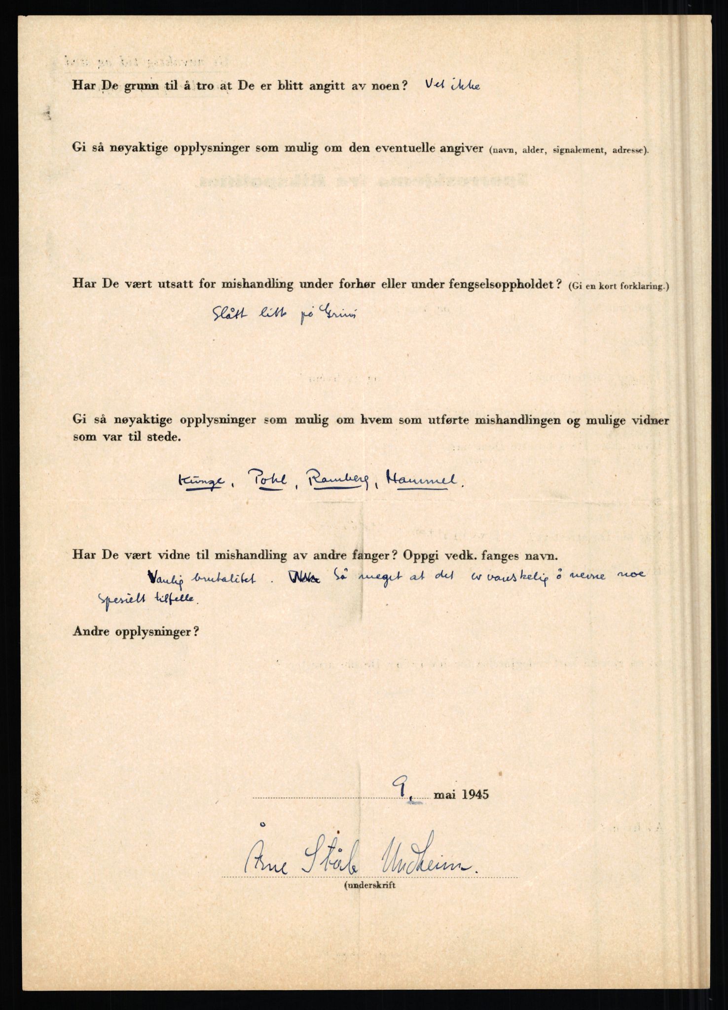 Rikspolitisjefen, AV/RA-S-1560/L/L0017: Tidemann, Hermann G. - Veum, Tjostolv, 1940-1945, p. 753