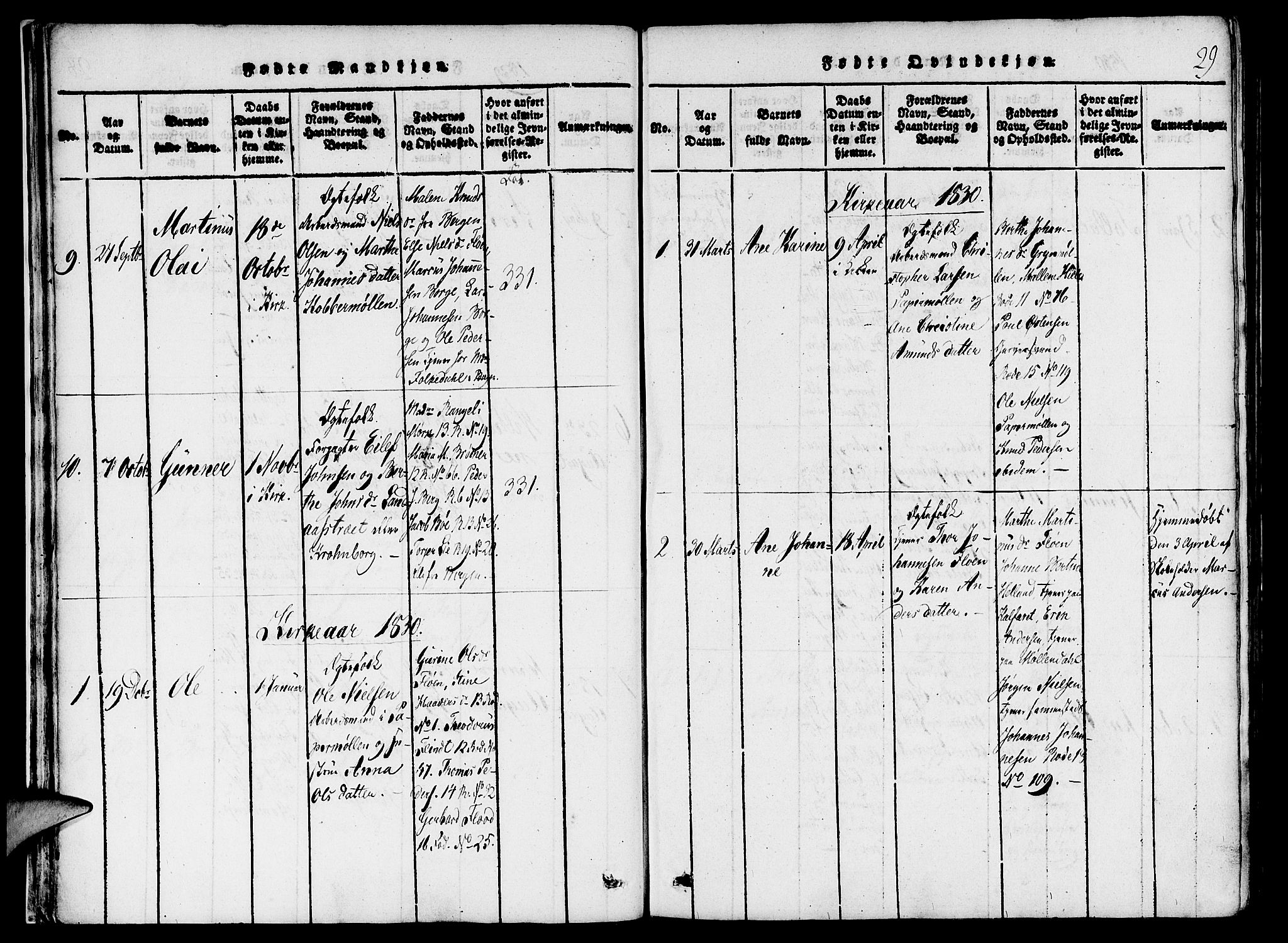 St. Jørgens hospital og Årstad sokneprestembete, SAB/A-99934: Parish register (official) no. A 3, 1815-1843, p. 29