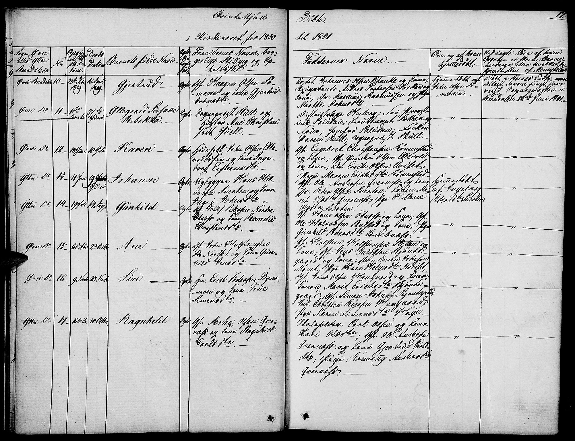 Rendalen prestekontor, AV/SAH-PREST-054/H/Ha/Haa/L0004: Parish register (official) no. 4, 1829-1852, p. 17