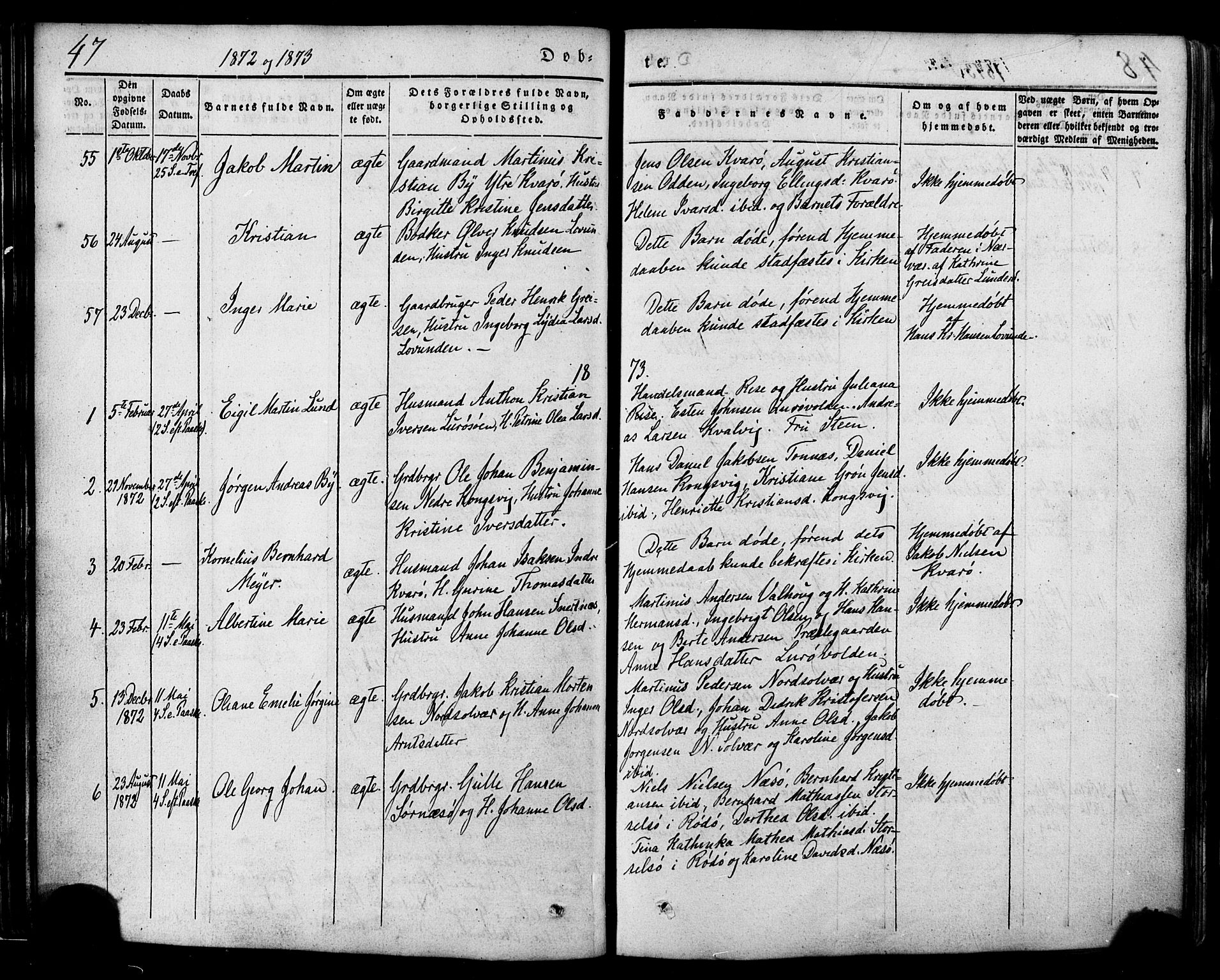 Ministerialprotokoller, klokkerbøker og fødselsregistre - Nordland, SAT/A-1459/839/L0567: Parish register (official) no. 839A04, 1863-1879, p. 47