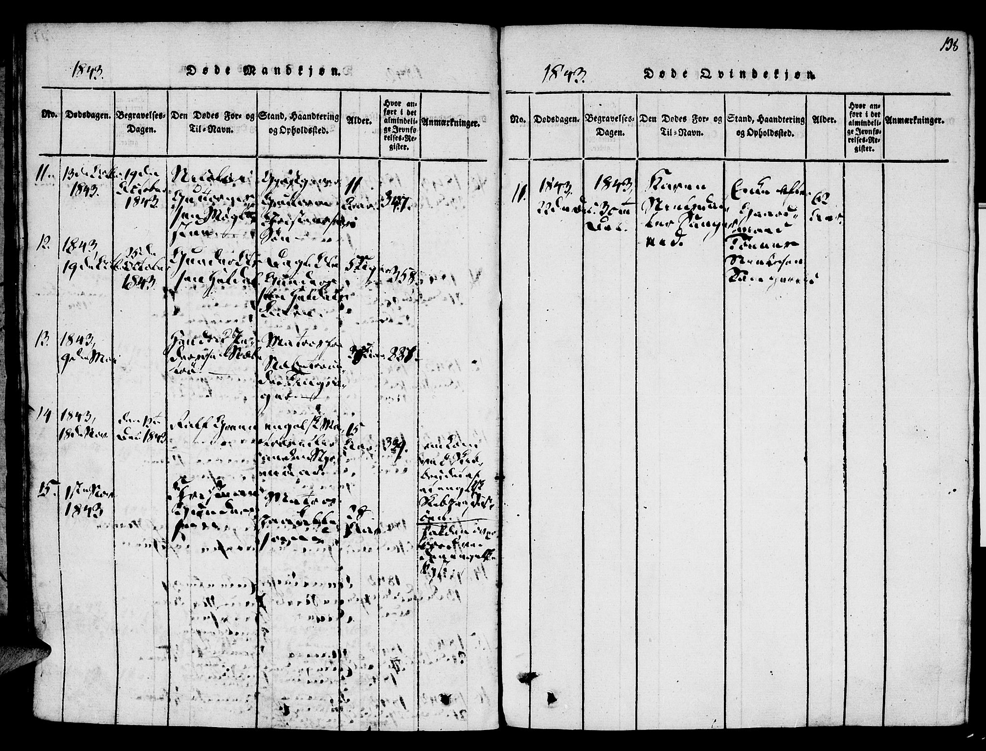 Vestre Moland sokneprestkontor, SAK/1111-0046/F/Fa/Fab/L0003: Parish register (official) no. A 3, 1816-1843, p. 138