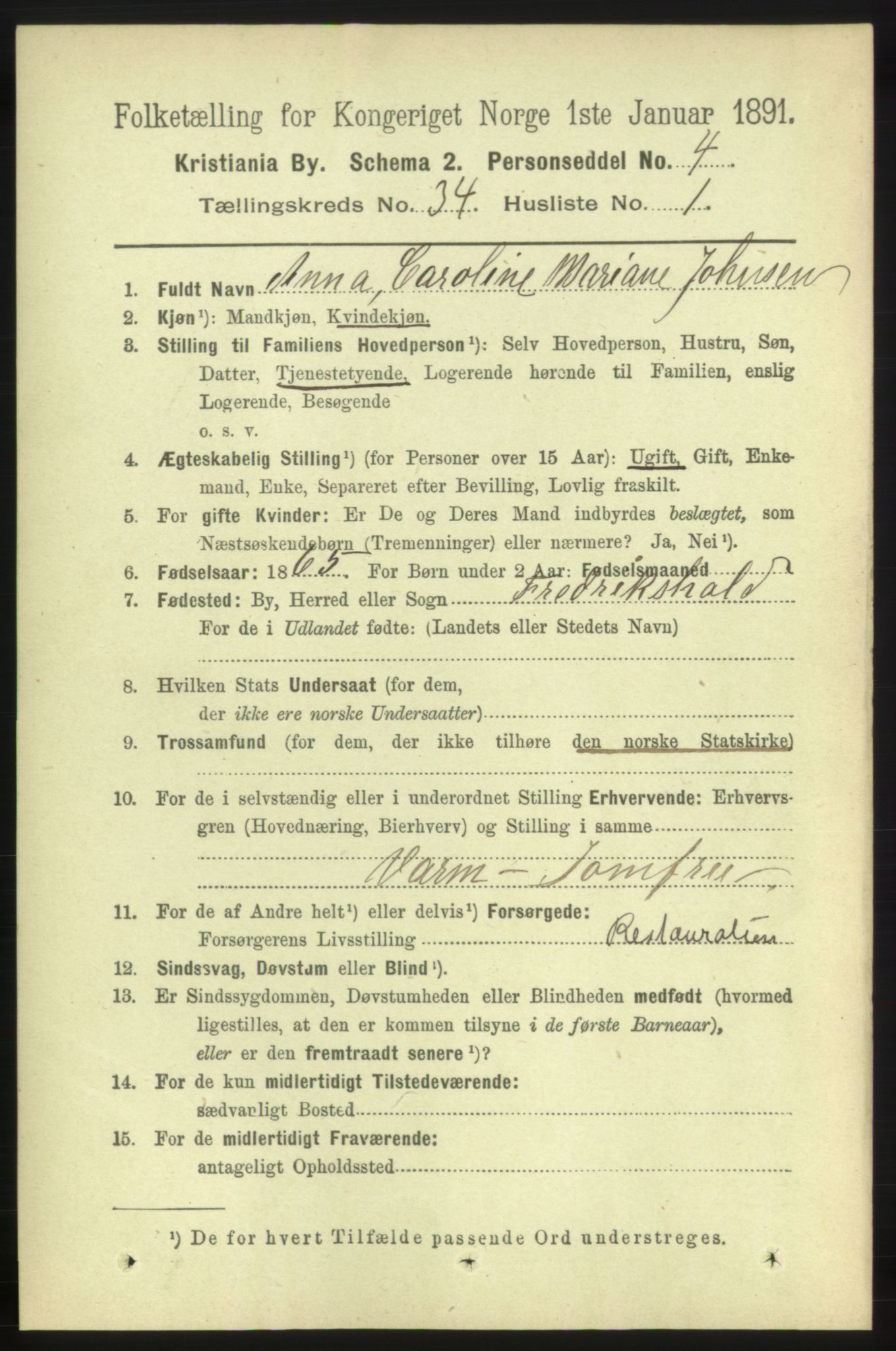 RA, 1891 census for 0301 Kristiania, 1891, p. 18361