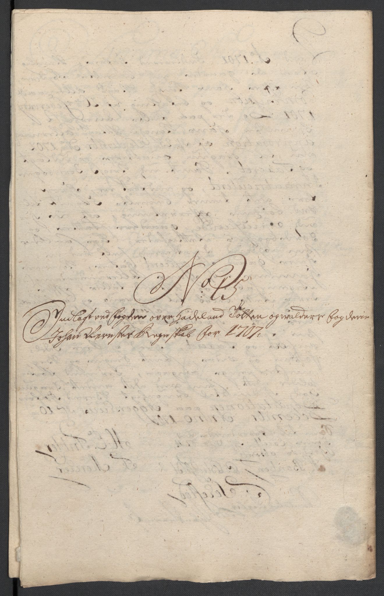 Rentekammeret inntil 1814, Reviderte regnskaper, Fogderegnskap, AV/RA-EA-4092/R18/L1305: Fogderegnskap Hadeland, Toten og Valdres, 1707-1708, p. 293