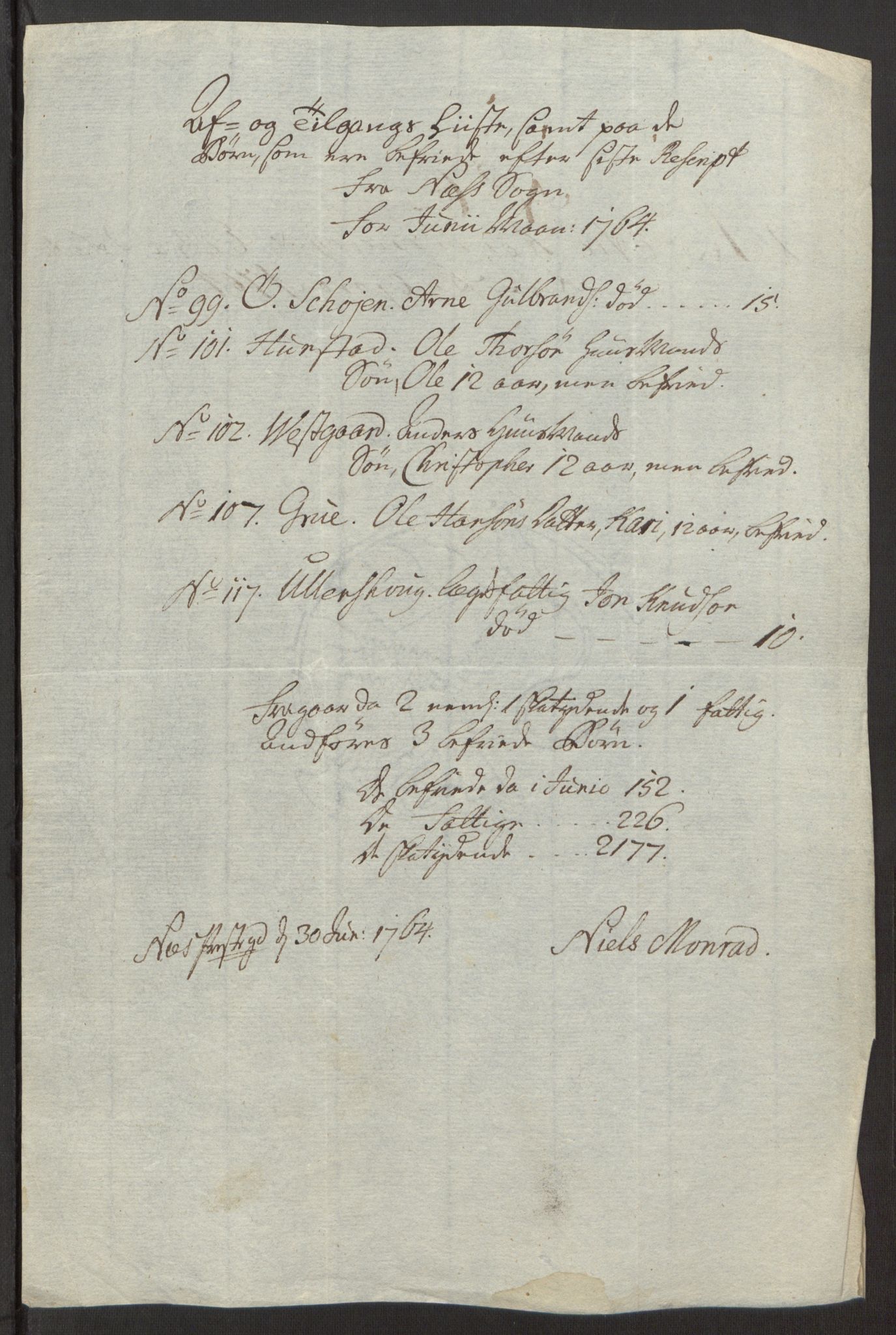 Rentekammeret inntil 1814, Reviderte regnskaper, Fogderegnskap, RA/EA-4092/R12/L0803: Ekstraskatten Øvre Romerike, 1763-1764, p. 299