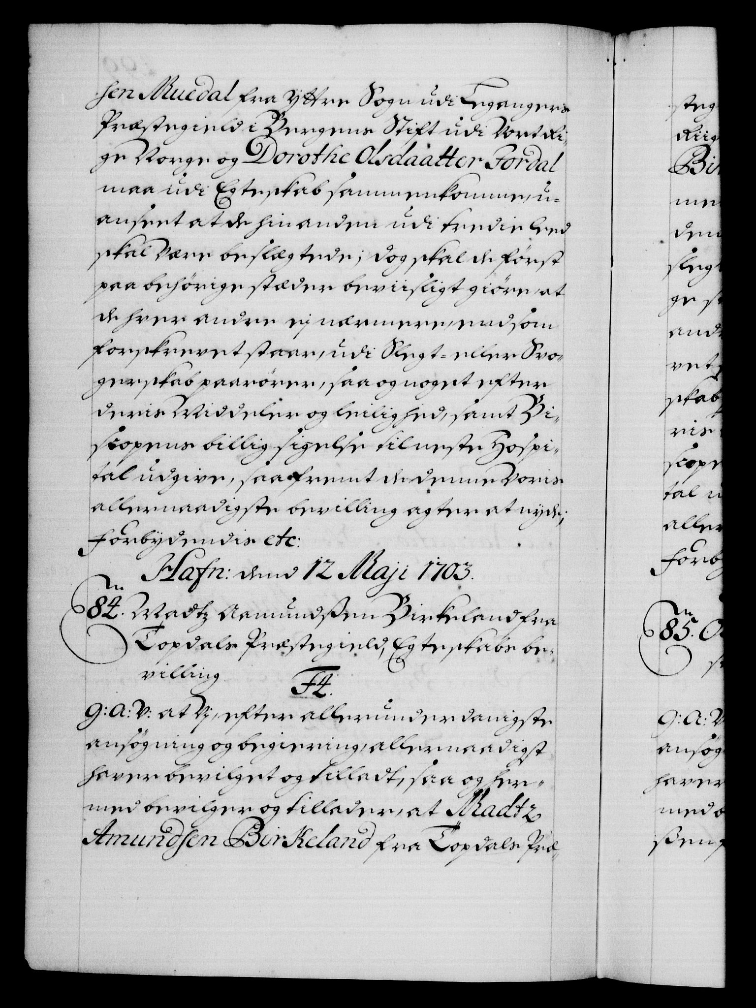 Danske Kanselli 1572-1799, AV/RA-EA-3023/F/Fc/Fca/Fcaa/L0018: Norske registre, 1699-1703, p. 499b