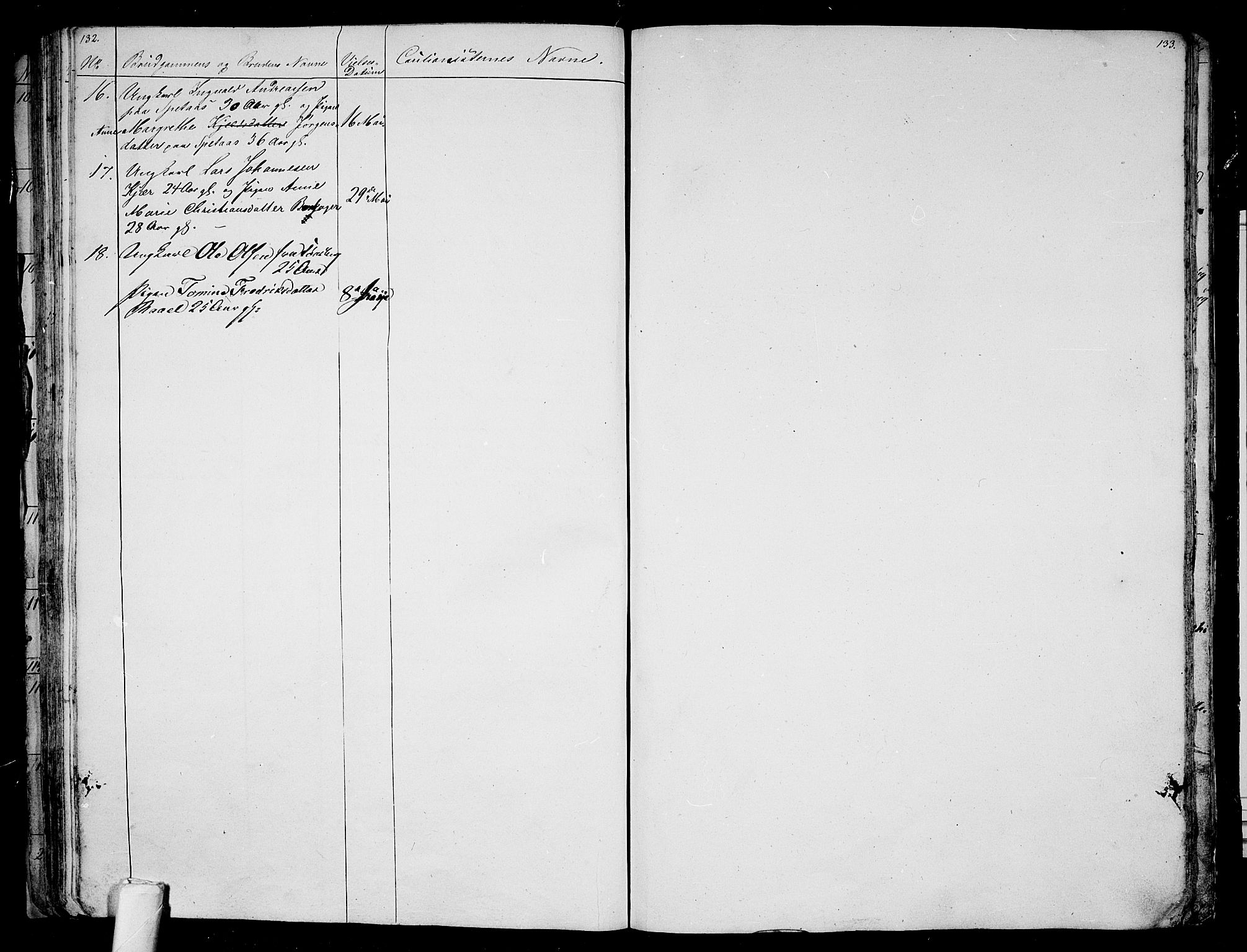 Sem kirkebøker, AV/SAKO-A-5/G/Ga/L0003: Parish register (copy) no. I 3, 1844-1855, p. 132-133