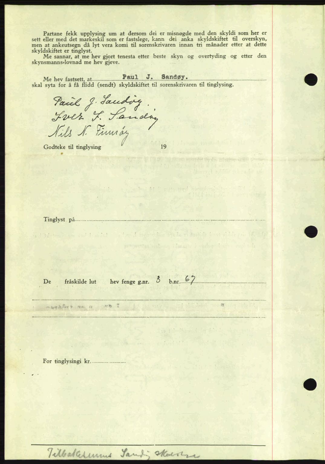 Romsdal sorenskriveri, AV/SAT-A-4149/1/2/2C: Mortgage book no. A7, 1939-1939, Diary no: : 2575/1939