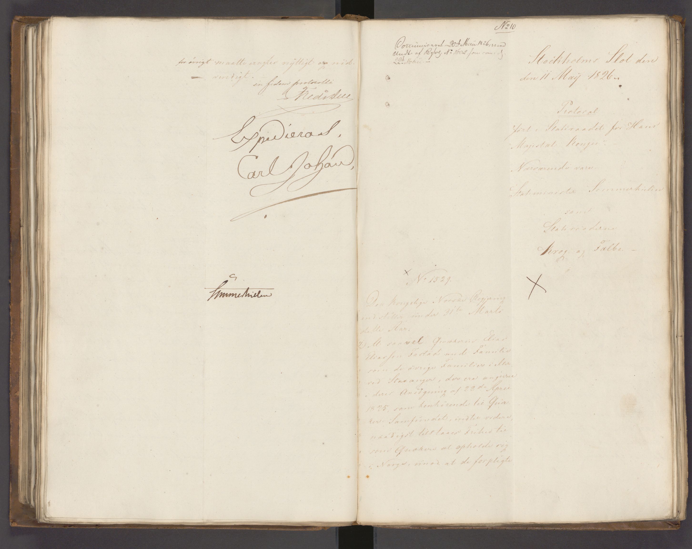Statsrådssekretariatet, AV/RA-S-1001/A/Ab/L0022: Kgl. res. nr. 1210-1721, 1. halvår, 1826