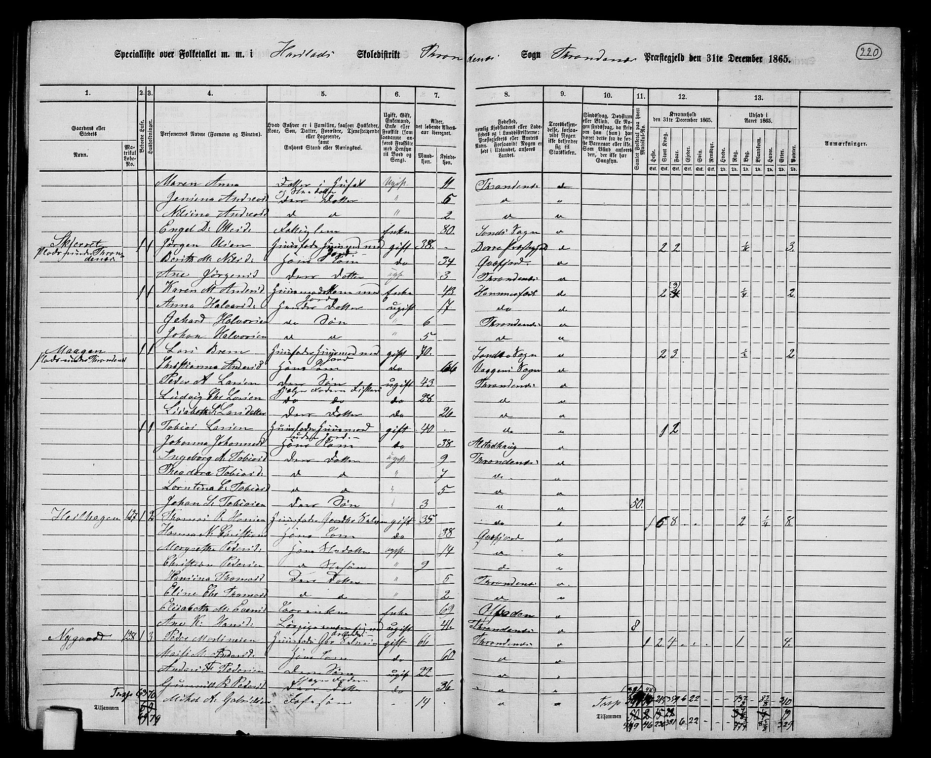 RA, 1865 census for Trondenes, 1865, p. 108