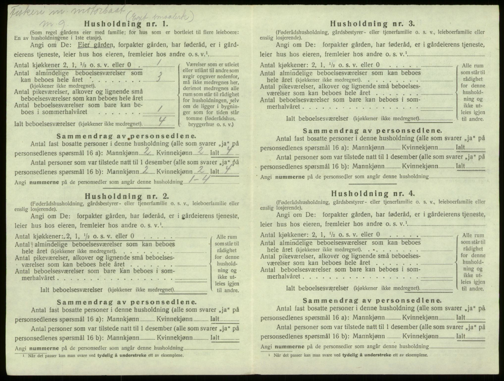 SAB, 1920 census for Selje, 1920, p. 282