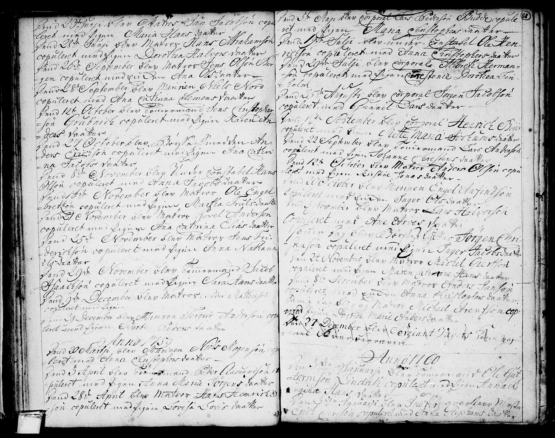 Stavern kirkebøker, SAKO/A-318/F/Fa/L0001: Parish register (official) no. 1, 1756-1782, p. 68