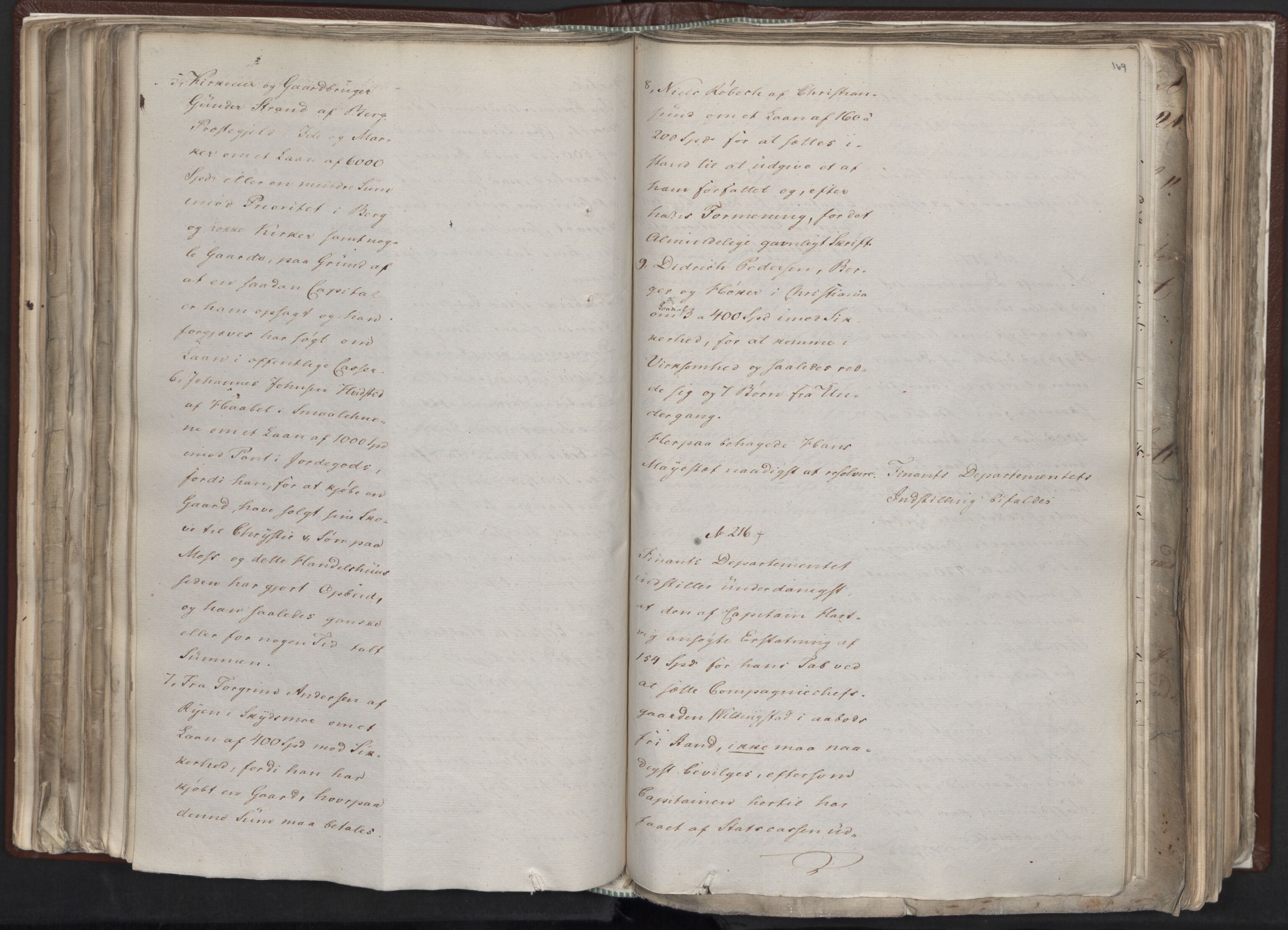 Statsrådssekretariatet, AV/RA-S-1001/A/Ab/L0012: Kgl. res. nr. 5679-6008 II, 1821, p. 168b-169a