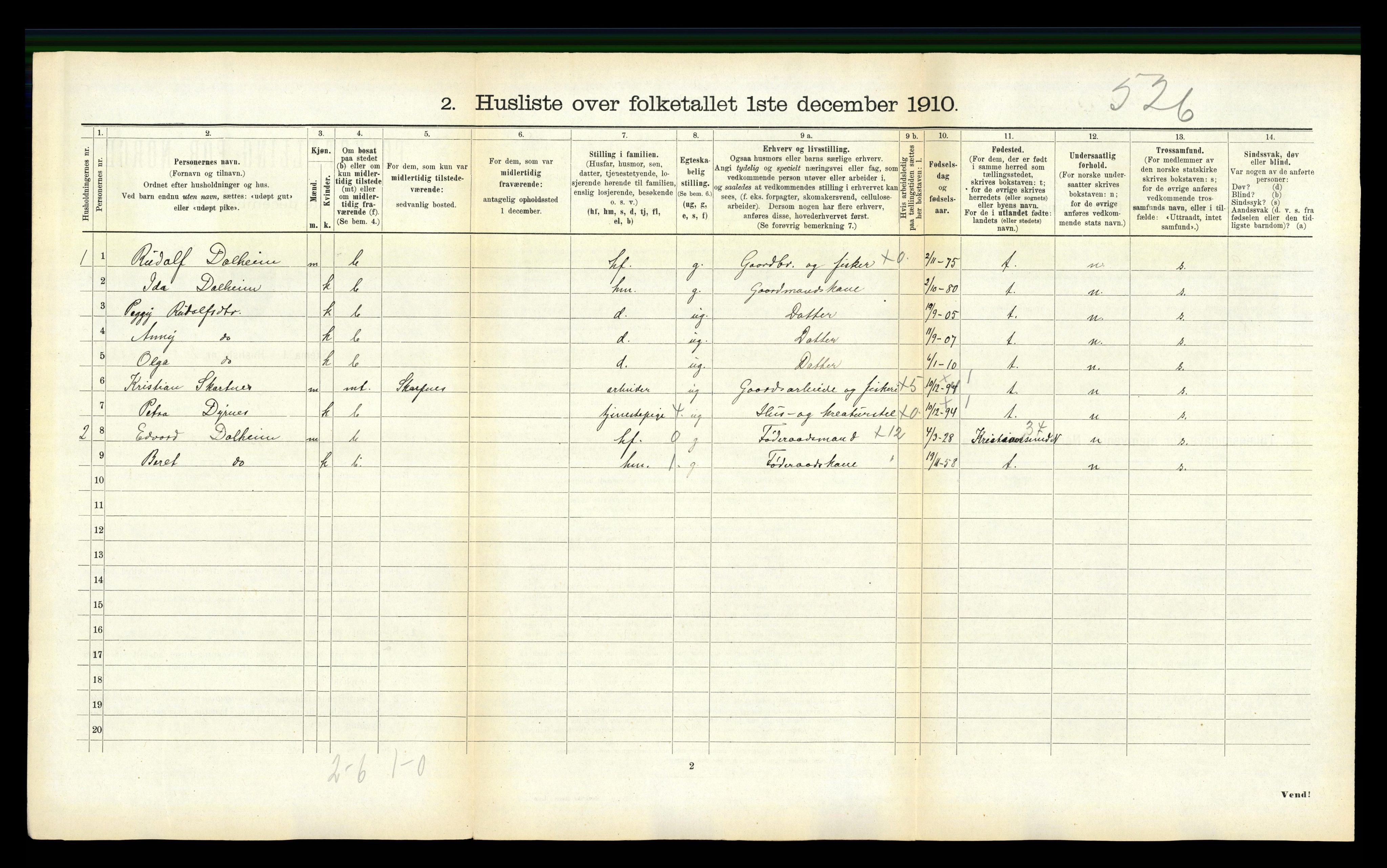 RA, 1910 census for Edøy, 1910, p. 229