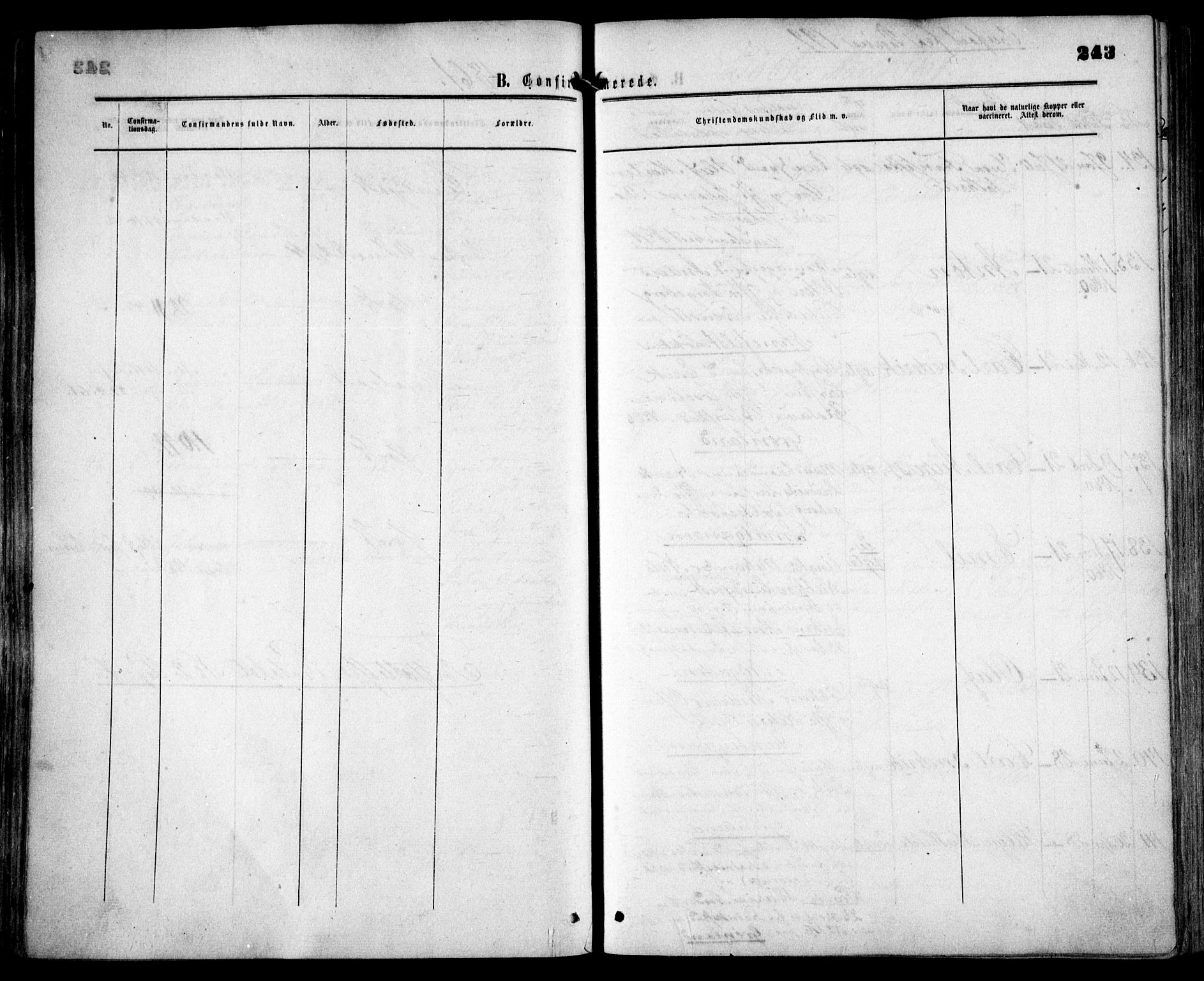 Grønland prestekontor Kirkebøker, AV/SAO-A-10848/F/Fa/L0001: Parish register (official) no. 1, 1859-1861, p. 243