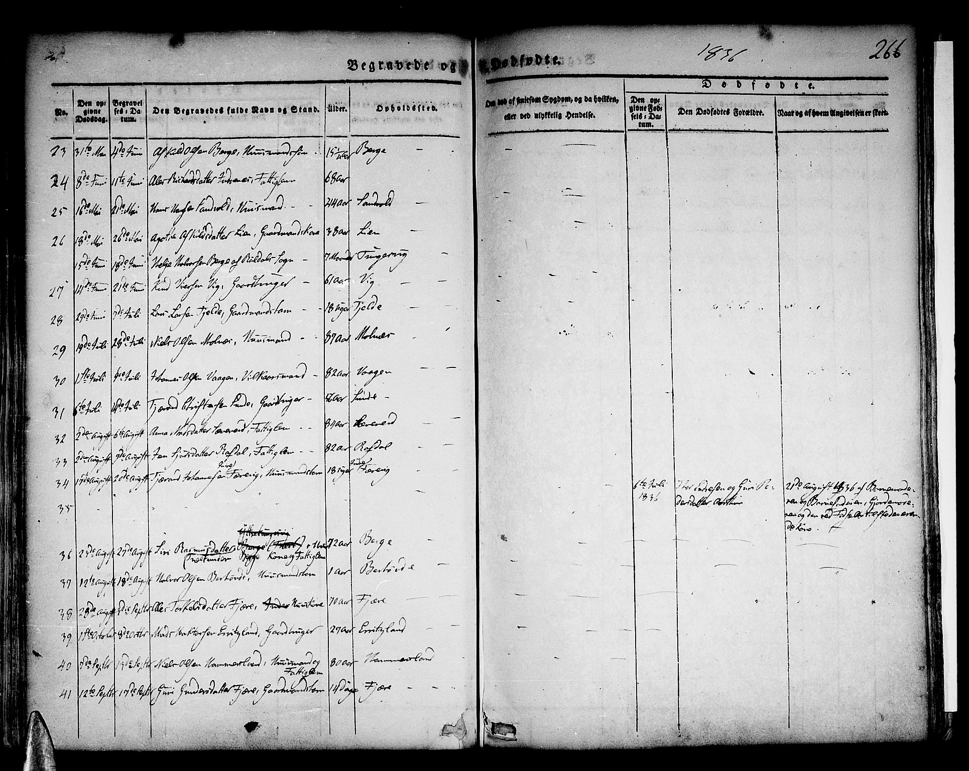Skånevik sokneprestembete, SAB/A-77801/H/Haa: Parish register (official) no. A 4, 1828-1848, p. 266