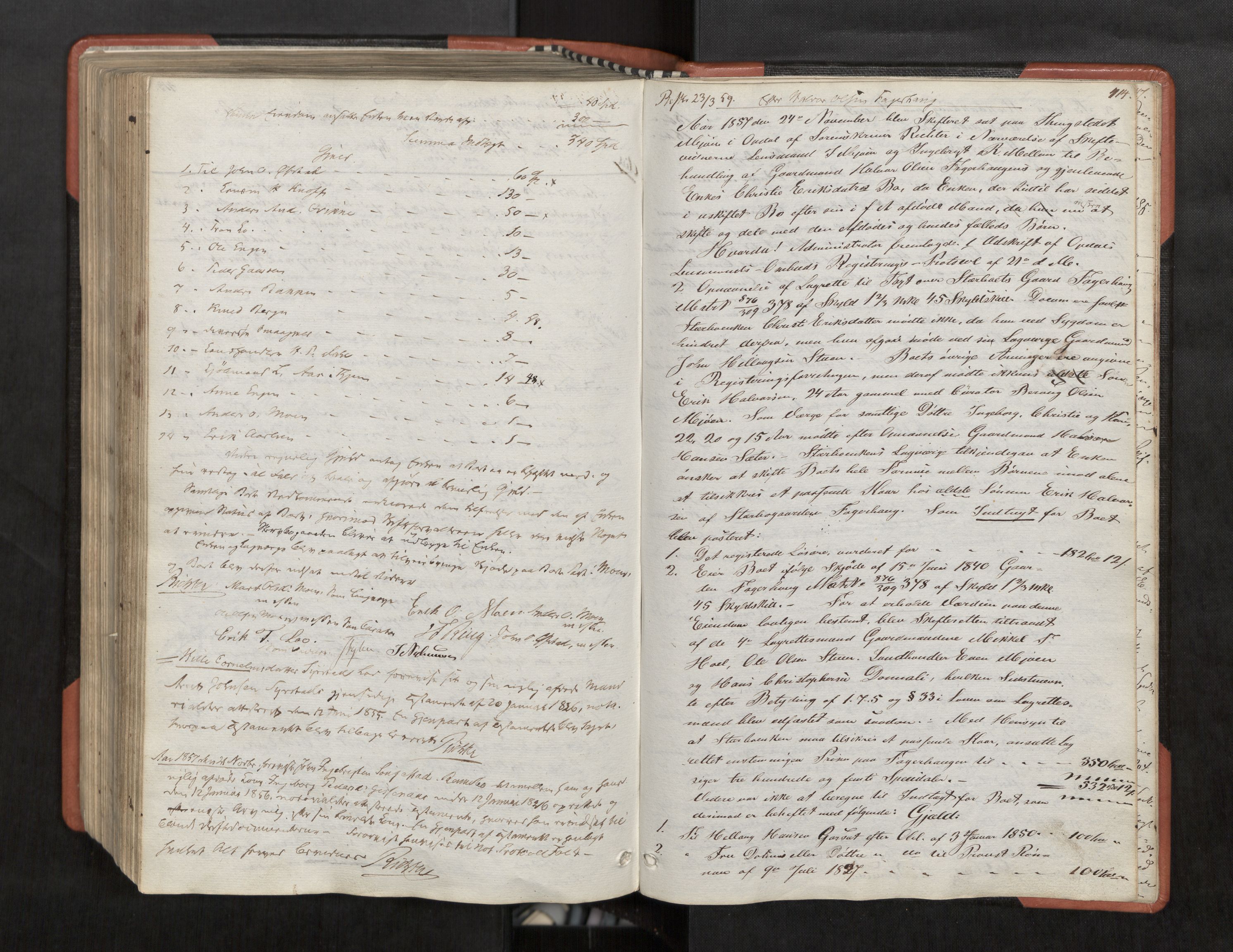 Orkdal sorenskriveri, AV/SAT-A-4169/1/3/3B/L0003: Skiftebehandlingsprotokoll, 1839-1859, p. 413b-414a