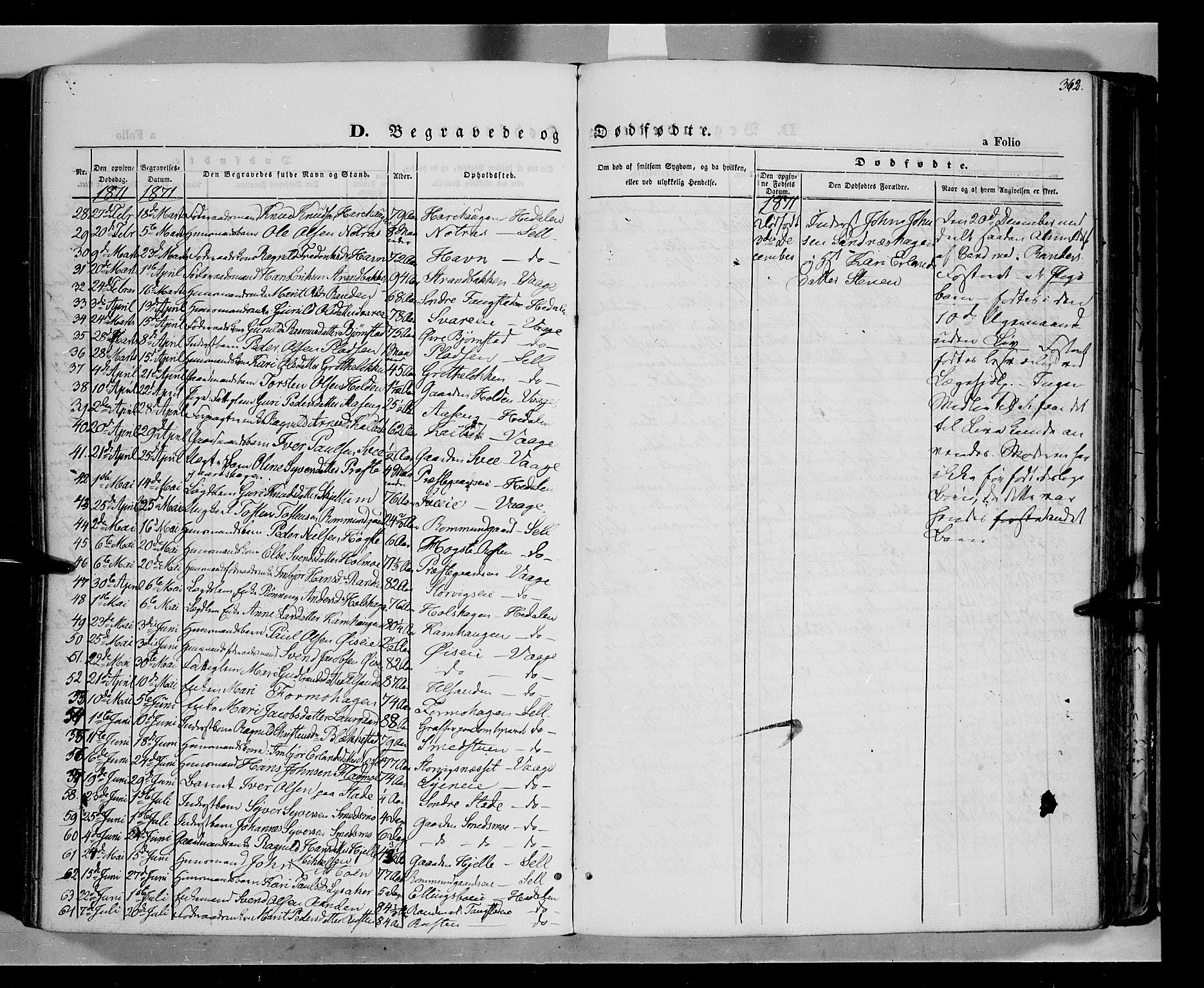 Vågå prestekontor, SAH/PREST-076/H/Ha/Haa/L0006: Parish register (official) no. 6 /1, 1856-1872, p. 362