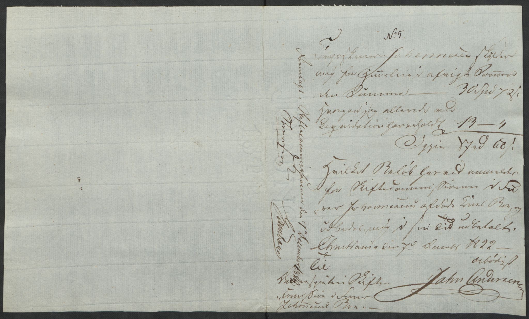 Forsvaret, Generalauditøren, AV/RA-RAFA-1772/F/Fj/Fjb/L0005: Skifter 1818 - 1823, 1818-1823, p. 194
