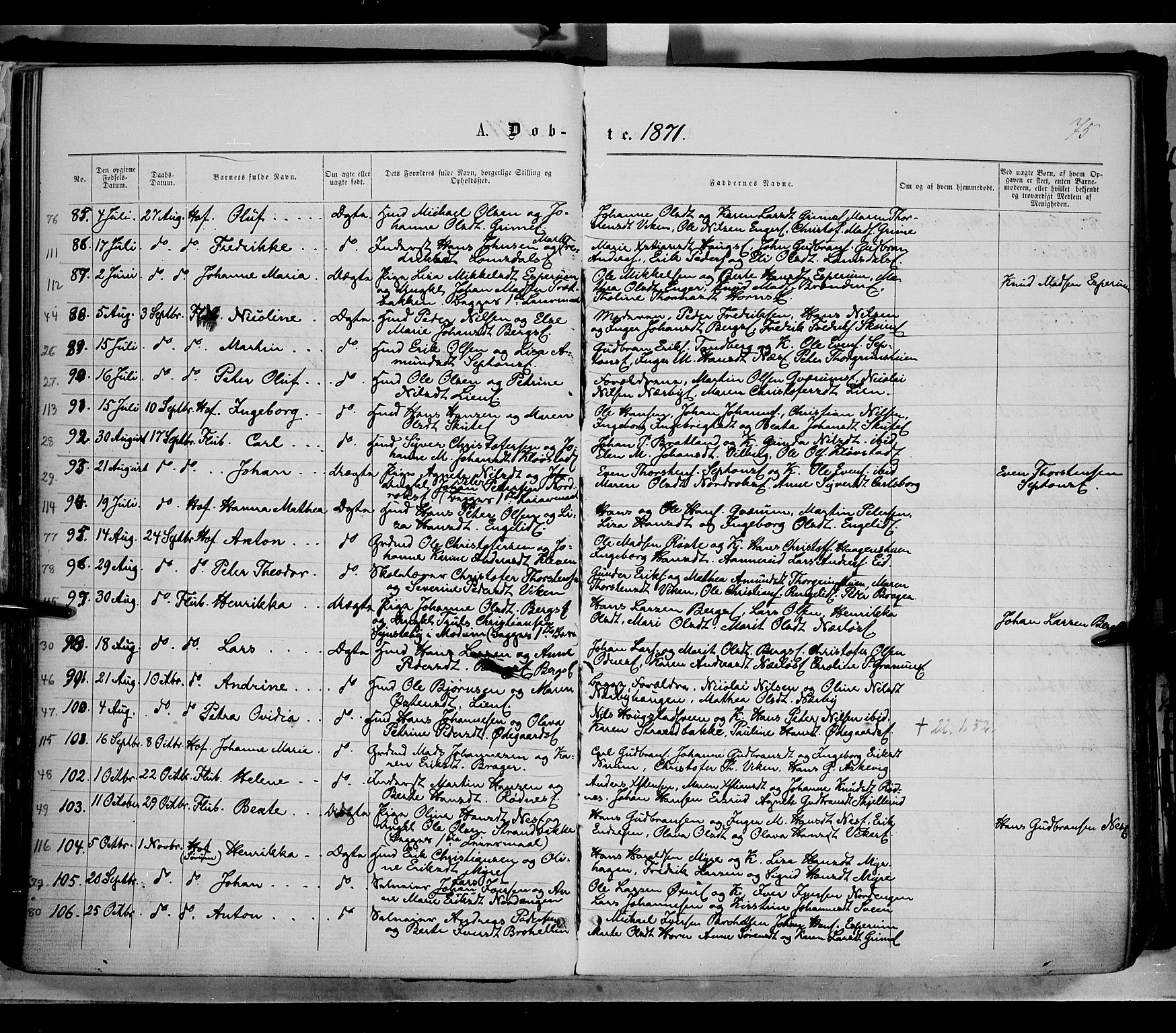 Søndre Land prestekontor, AV/SAH-PREST-122/K/L0001: Parish register (official) no. 1, 1860-1877, p. 75