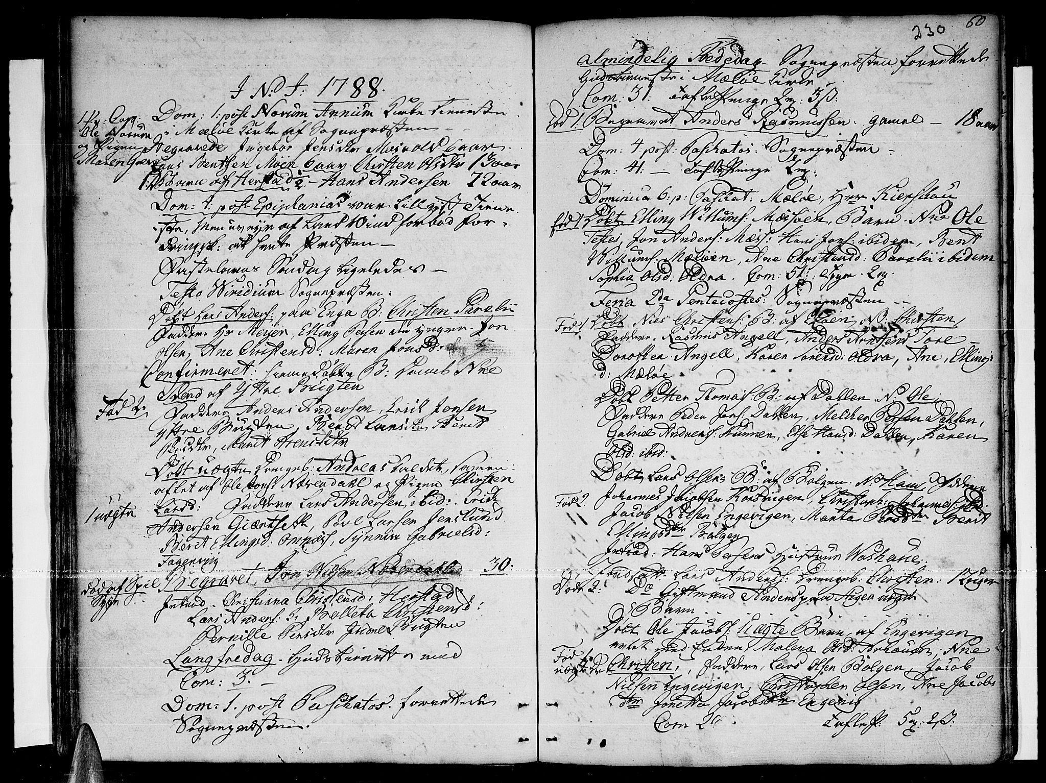 Ministerialprotokoller, klokkerbøker og fødselsregistre - Nordland, SAT/A-1459/841/L0591: Parish register (official) no. 841A03 /2, 1777-1819, p. 229-230