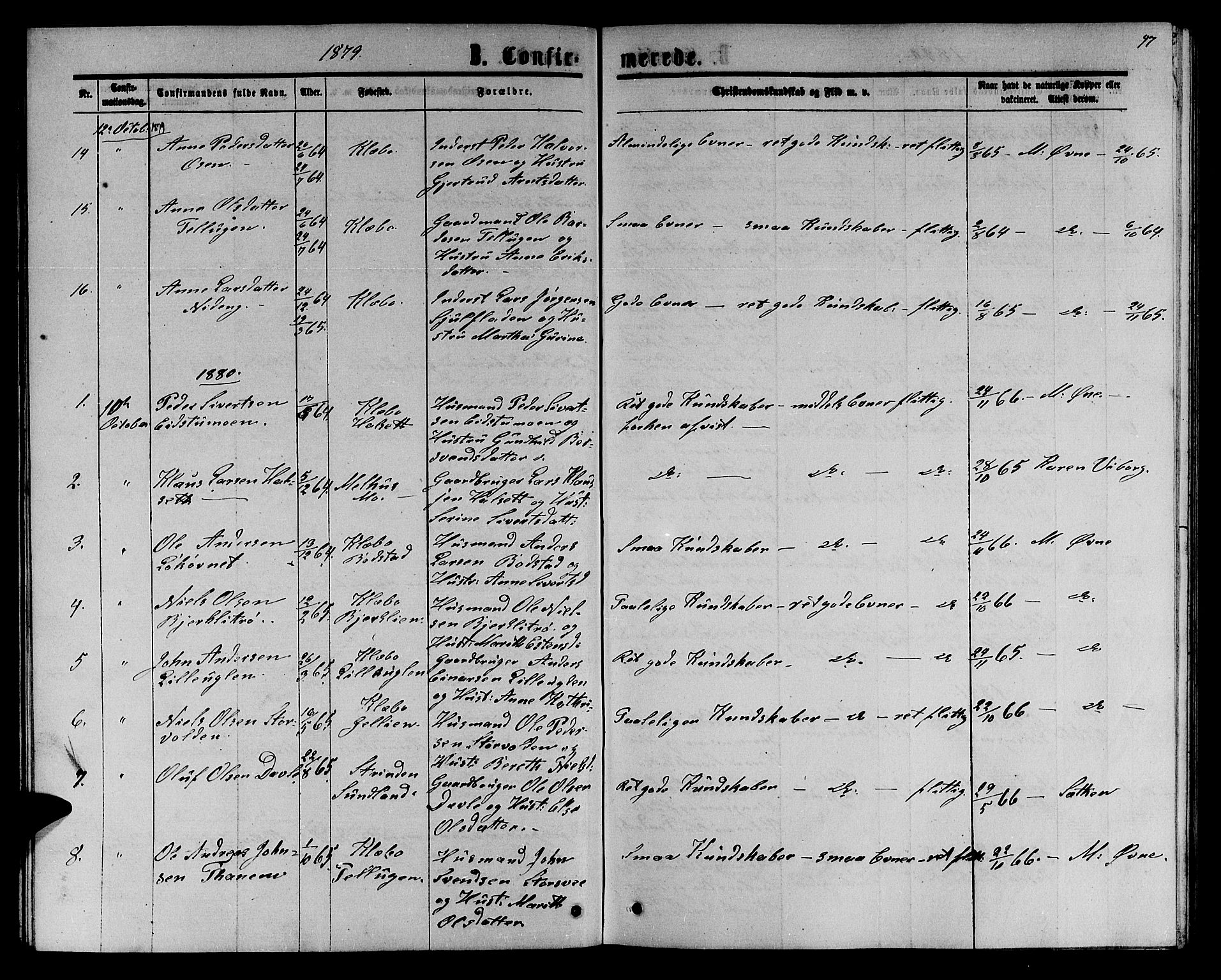 Ministerialprotokoller, klokkerbøker og fødselsregistre - Sør-Trøndelag, SAT/A-1456/618/L0451: Parish register (copy) no. 618C02, 1865-1883, p. 97