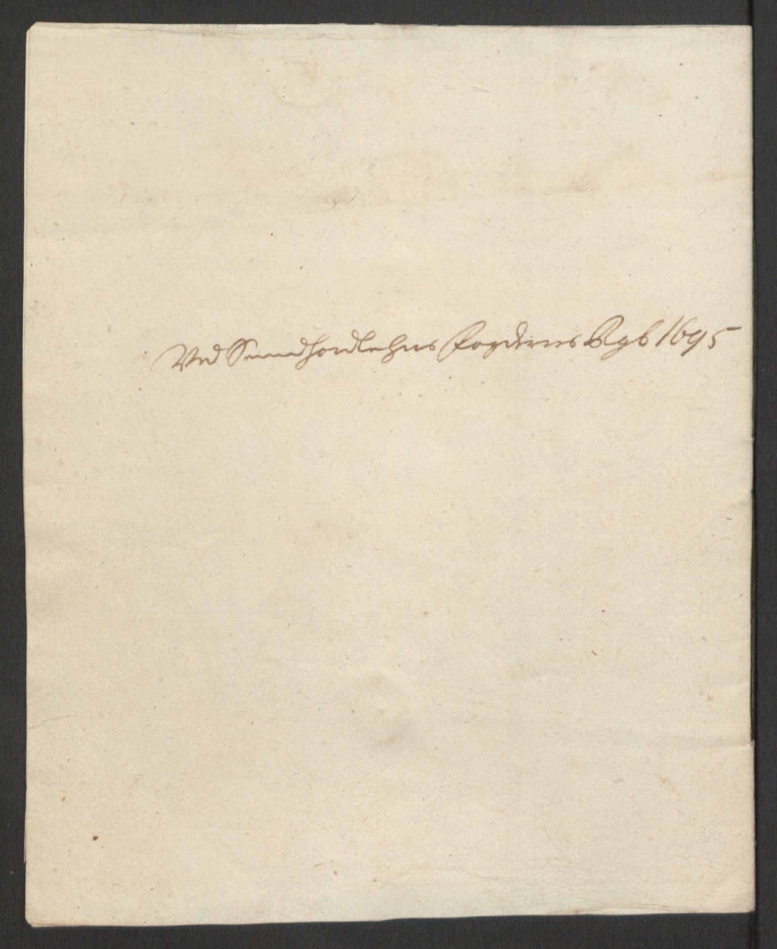 Rentekammeret inntil 1814, Reviderte regnskaper, Fogderegnskap, AV/RA-EA-4092/R48/L2976: Fogderegnskap Sunnhordland og Hardanger, 1695-1696, p. 104