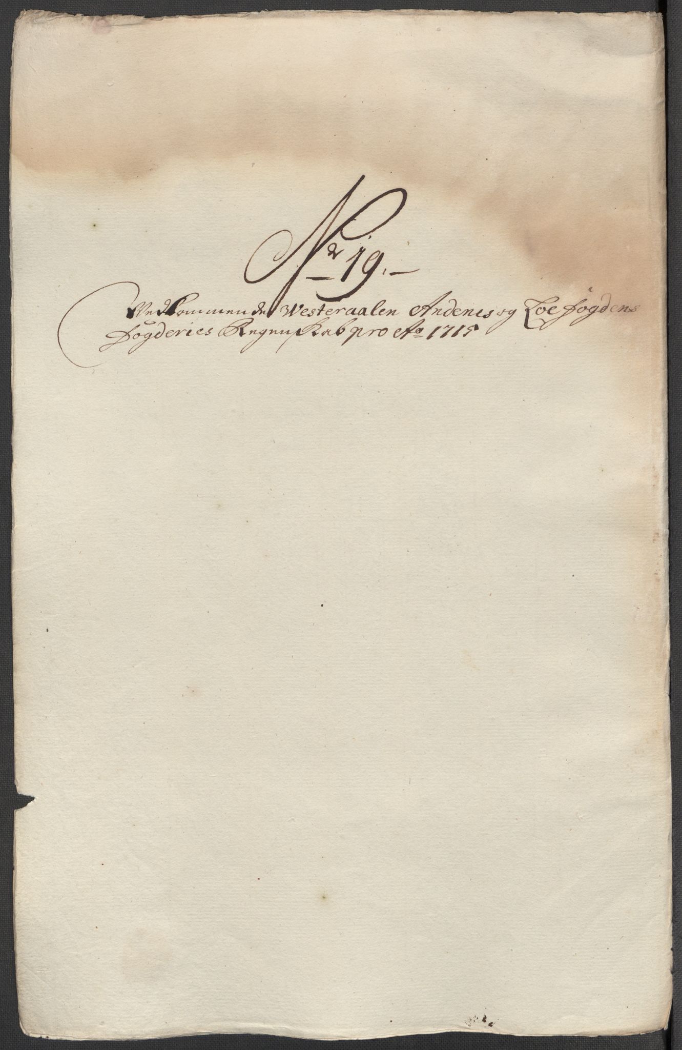 Rentekammeret inntil 1814, Reviderte regnskaper, Fogderegnskap, AV/RA-EA-4092/R67/L4681: Fogderegnskap Vesterålen, Andenes og Lofoten, 1715, p. 126