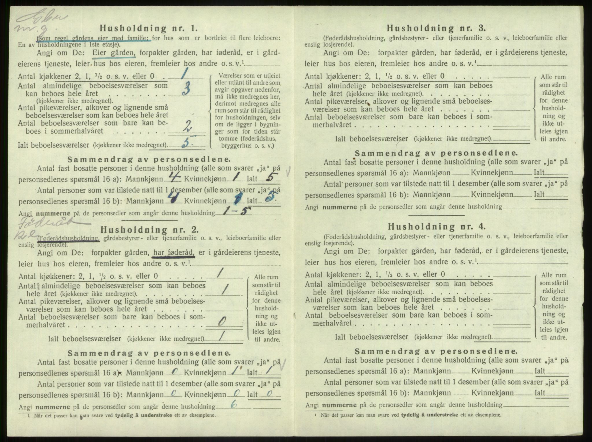 SAB, 1920 census for Fjaler, 1920, p. 571
