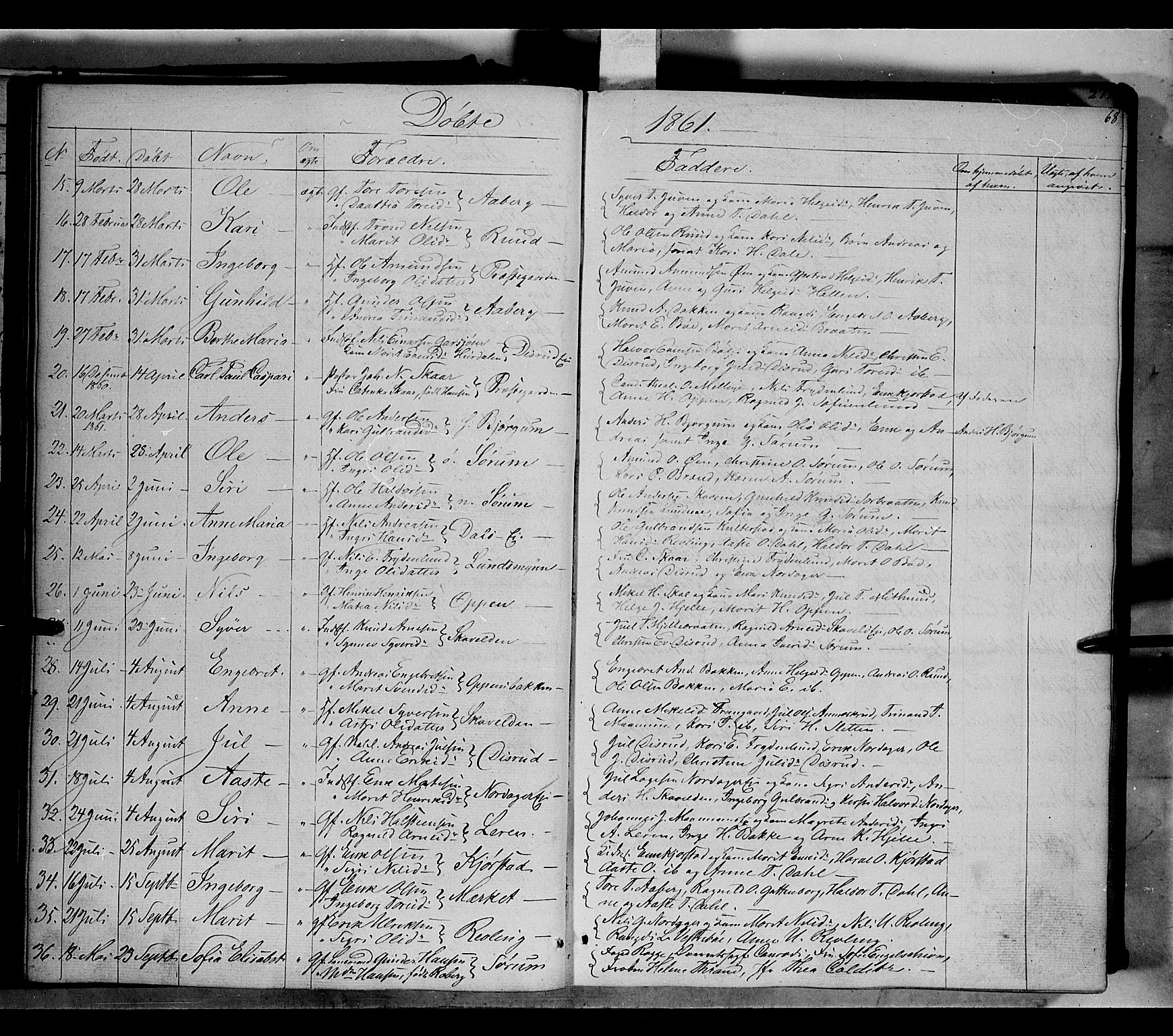 Nord-Aurdal prestekontor, AV/SAH-PREST-132/H/Ha/Haa/L0004: Parish register (official) no. 4, 1842-1863, p. 68