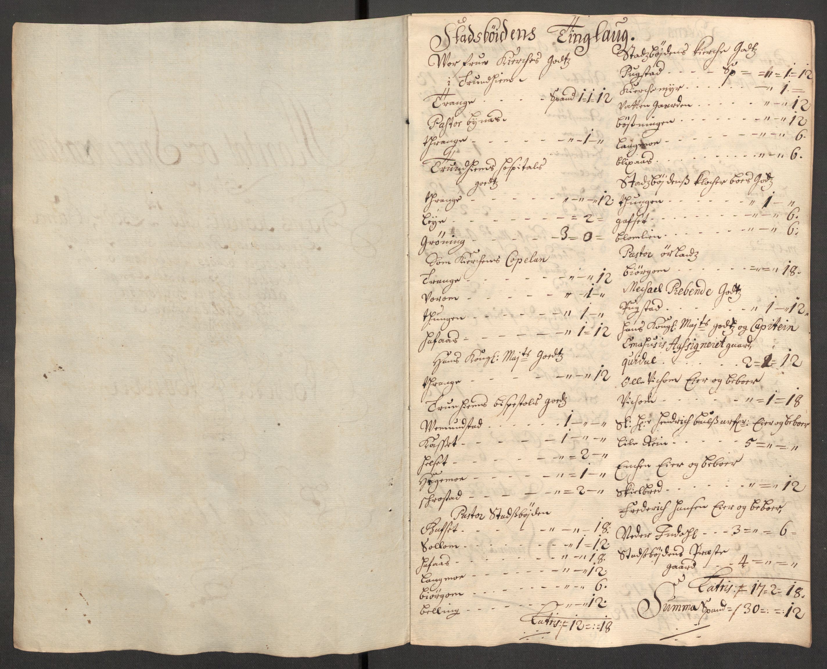Rentekammeret inntil 1814, Reviderte regnskaper, Fogderegnskap, RA/EA-4092/R57/L3853: Fogderegnskap Fosen, 1698-1699, p. 370
