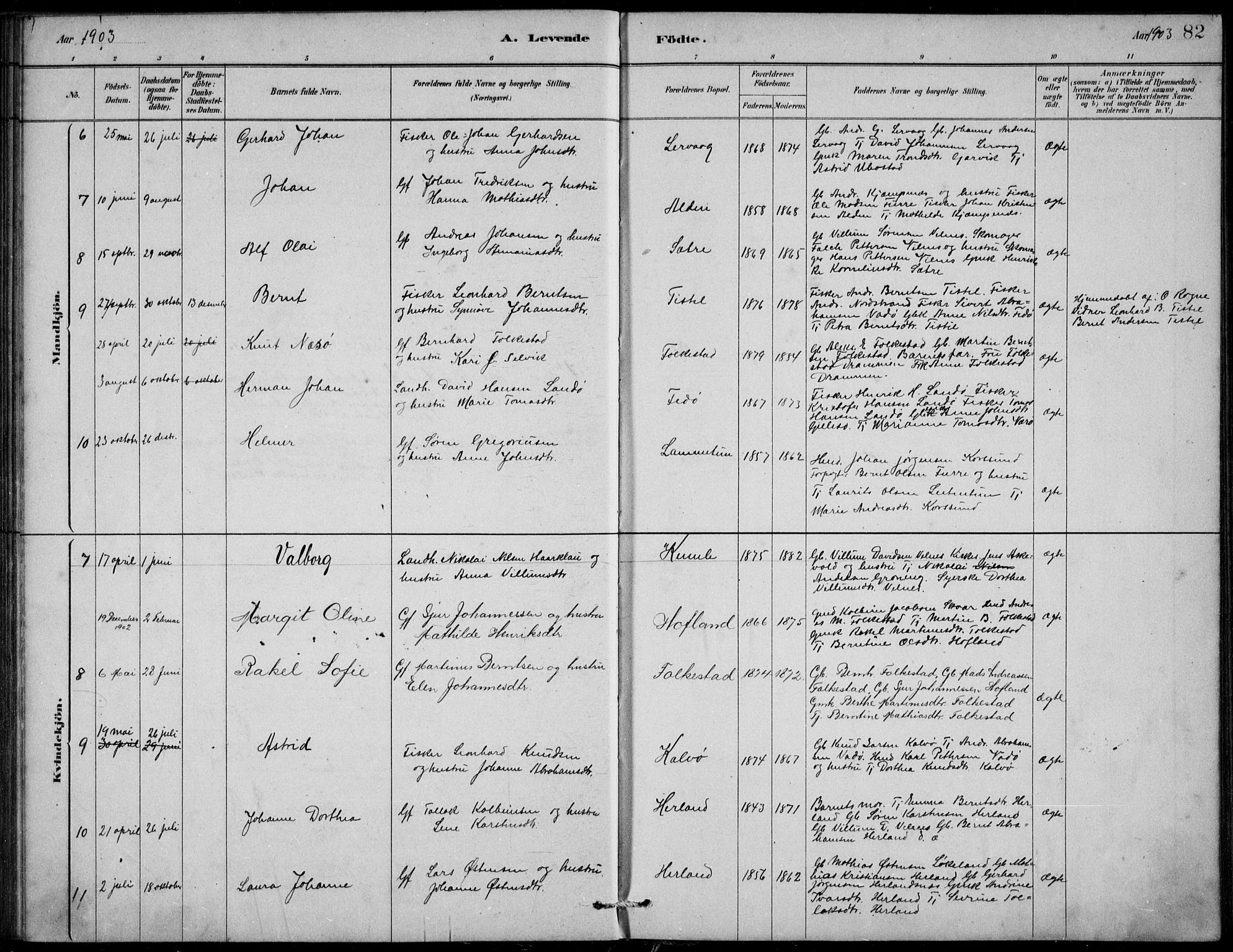Askvoll sokneprestembete, SAB/A-79501/H/Hab/Habb/L0001: Parish register (copy) no. B 1, 1879-1909, p. 82