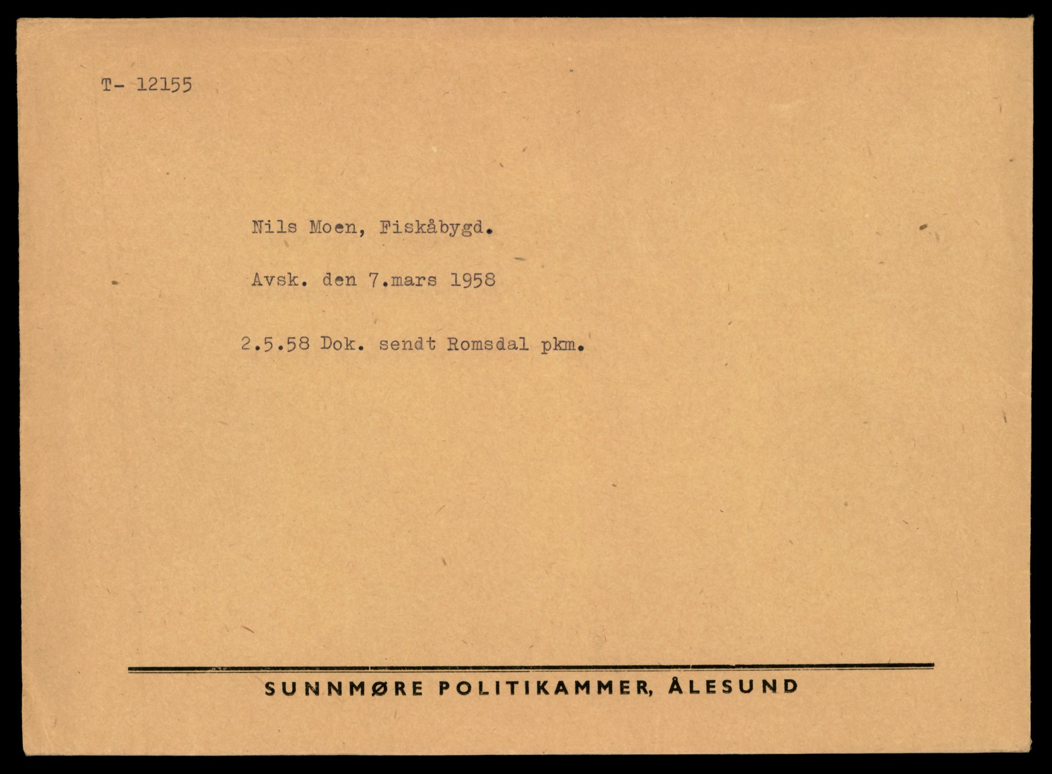 Møre og Romsdal vegkontor - Ålesund trafikkstasjon, AV/SAT-A-4099/F/Fe/L0033: Registreringskort for kjøretøy T 12151 - T 12474, 1927-1998, p. 175