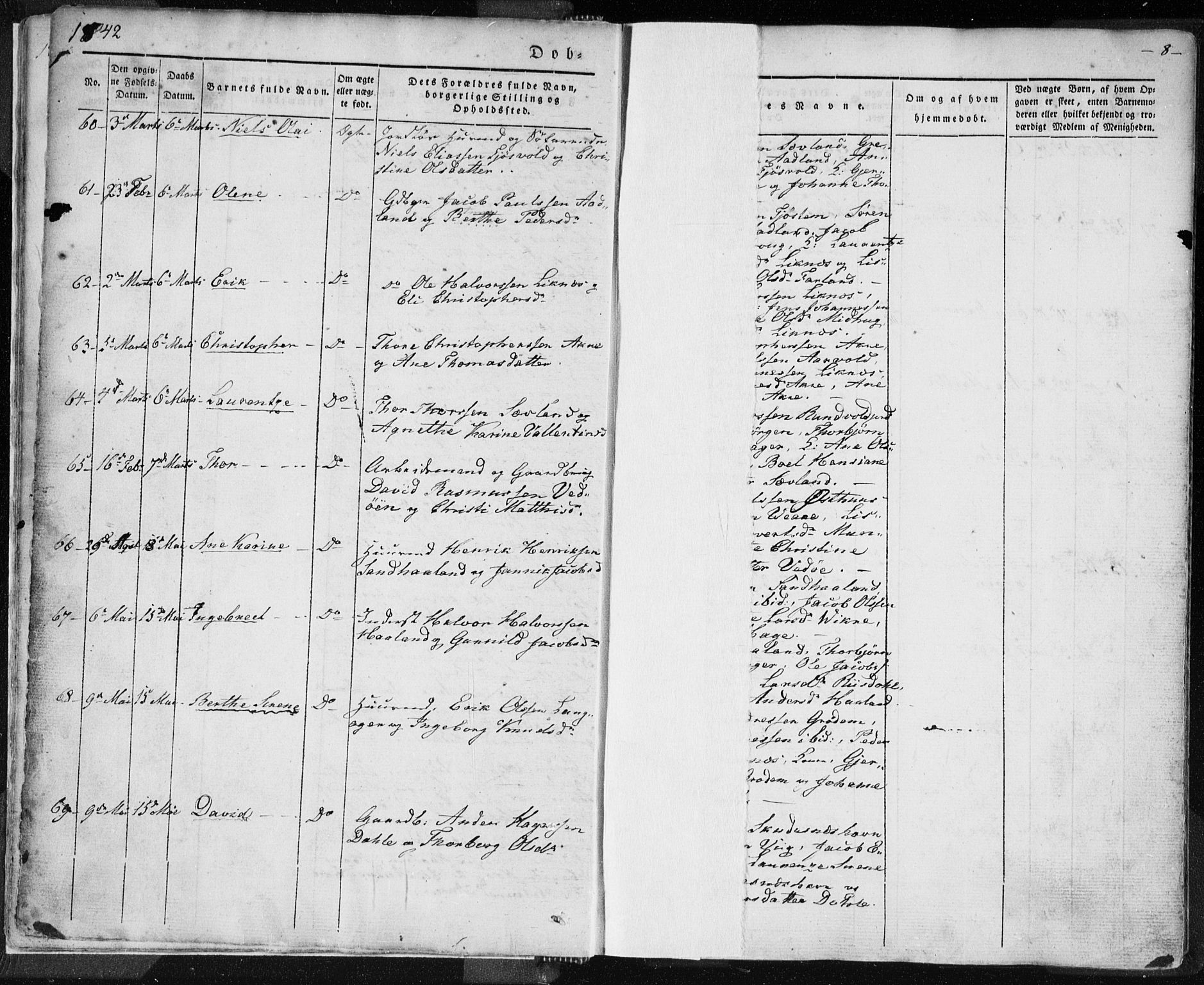 Skudenes sokneprestkontor, AV/SAST-A -101849/H/Ha/Haa/L0002: Parish register (official) no. A 2.1, 1841-1846, p. 8