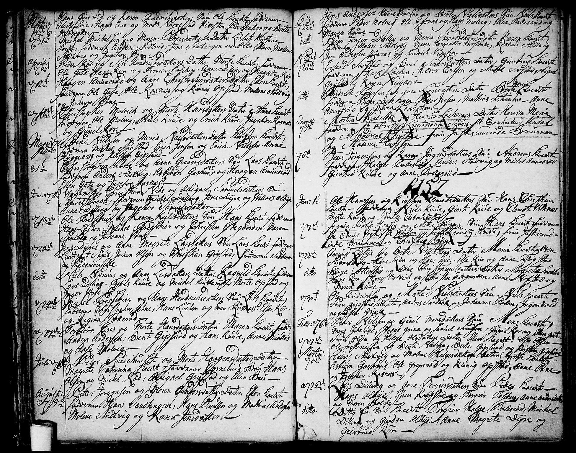 Rygge prestekontor Kirkebøker, SAO/A-10084b/F/Fa/L0001: Parish register (official) no. 1, 1725-1771, p. 62-63