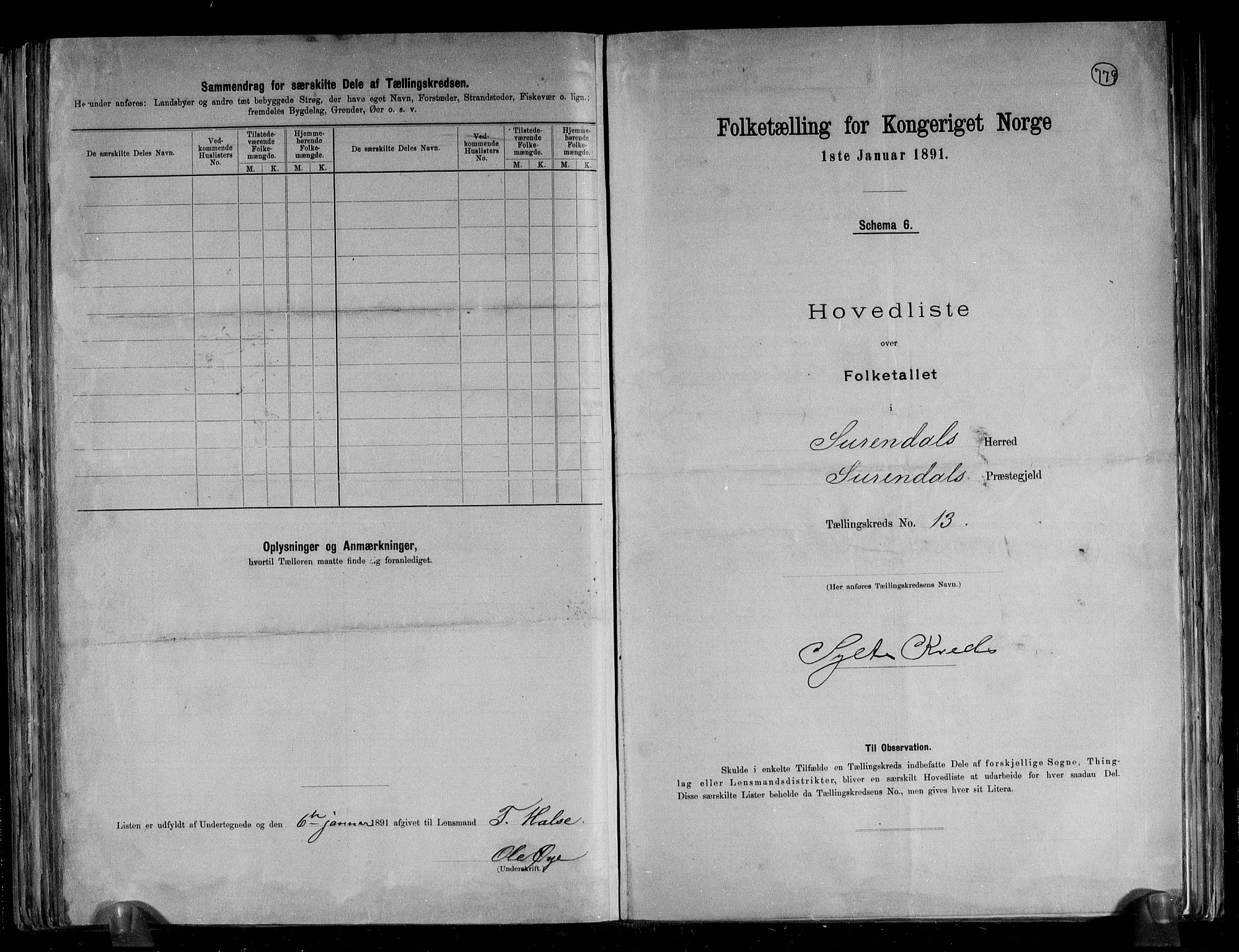 RA, 1891 census for 1566 Surnadal, 1891, p. 33