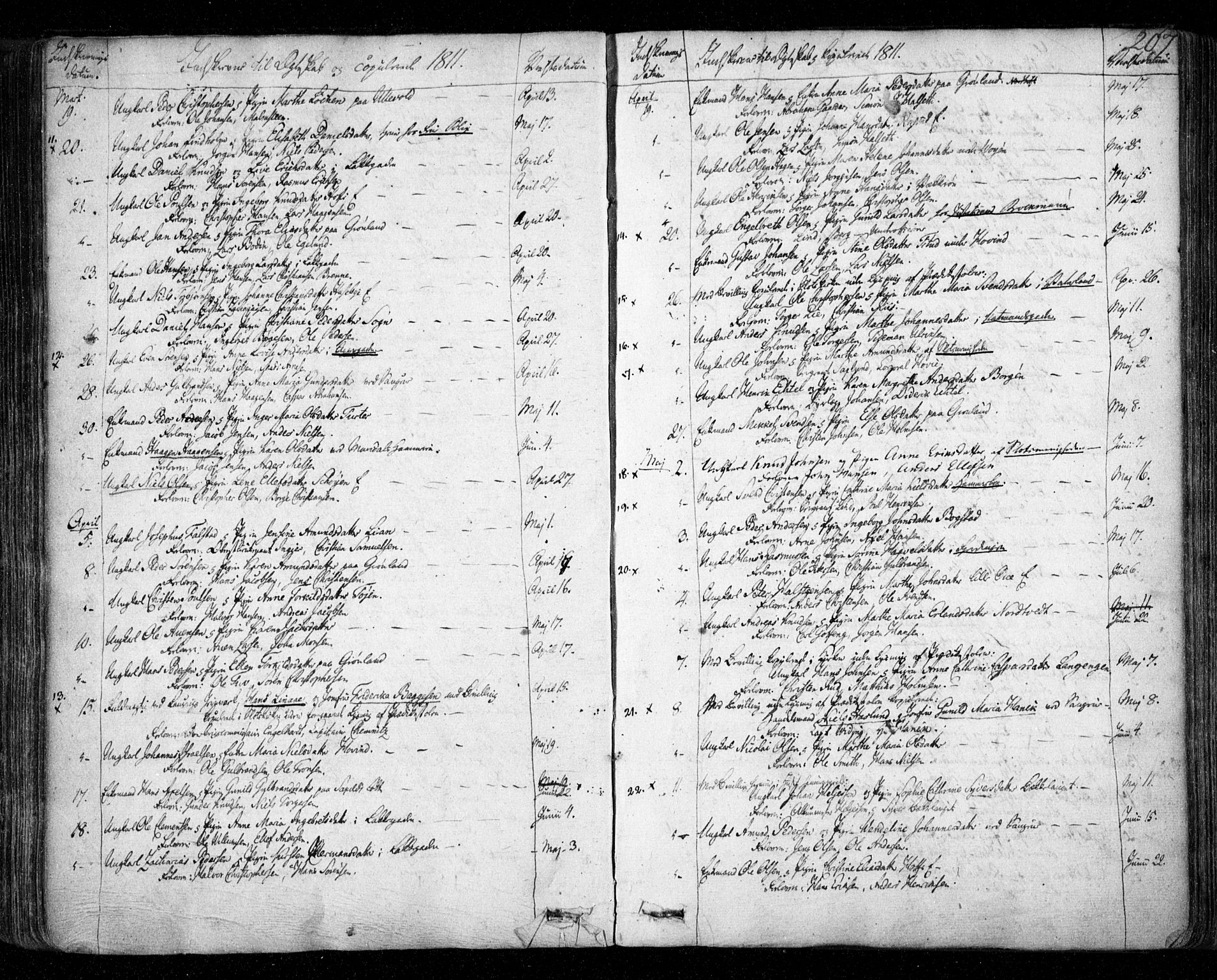Aker prestekontor kirkebøker, SAO/A-10861/F/L0011: Parish register (official) no. 11, 1810-1819, p. 207