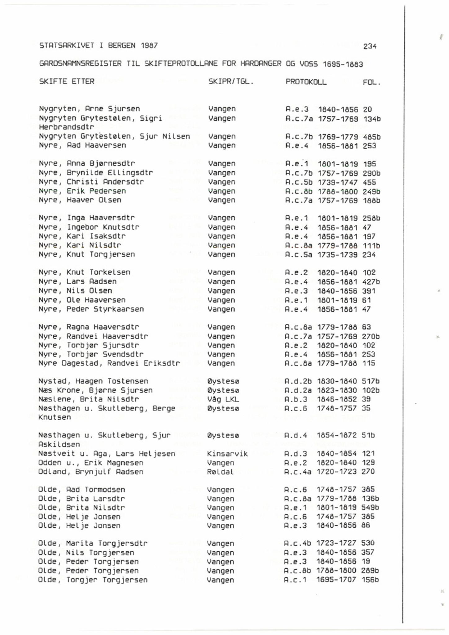 Hardanger og Voss sorenskriveri, AV/SAB-A-2501/4, 1695-1883, p. 1234