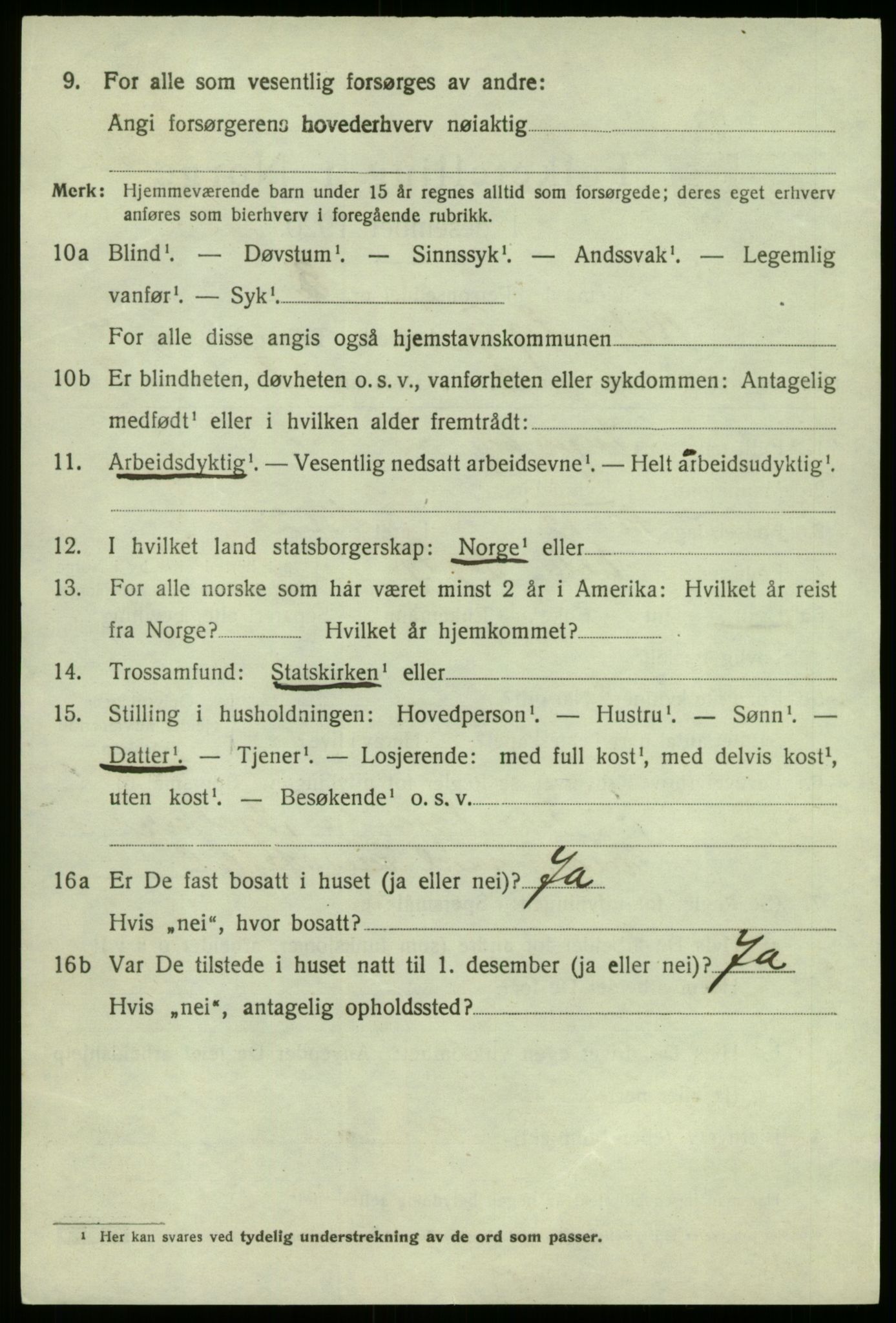 SAB, 1920 census for Vik, 1920, p. 5522