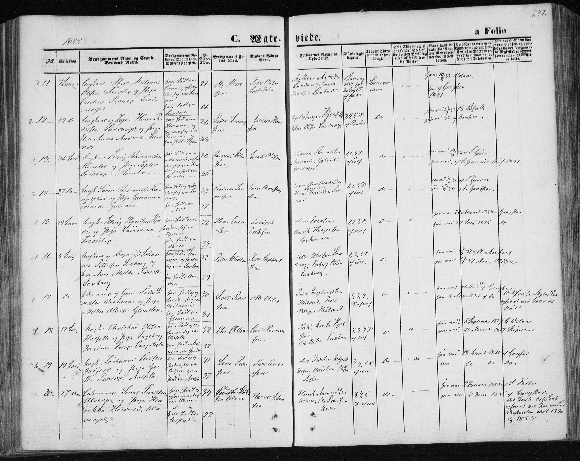 Ministerialprotokoller, klokkerbøker og fødselsregistre - Nord-Trøndelag, SAT/A-1458/730/L0283: Parish register (official) no. 730A08, 1855-1865, p. 247